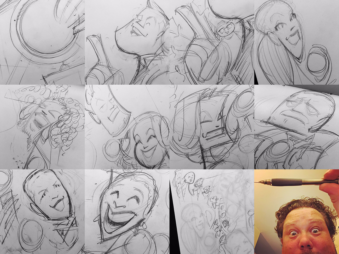 Instagram posts of real time rough sketching.