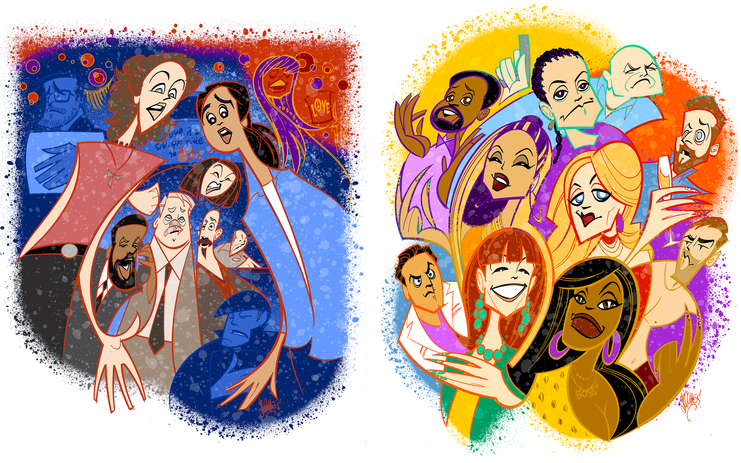    Drive Away Dolls   (Netflix), commissioned by C.J. Wilson.   Claws   (TNT), commissioned by Carrie Preston. 