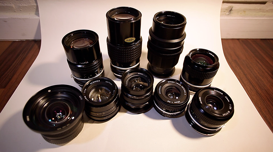 Anamorphic Friendly SLR lenses tend to be portrait range focal lengths, have smaller front elements and faster/wider apertures.