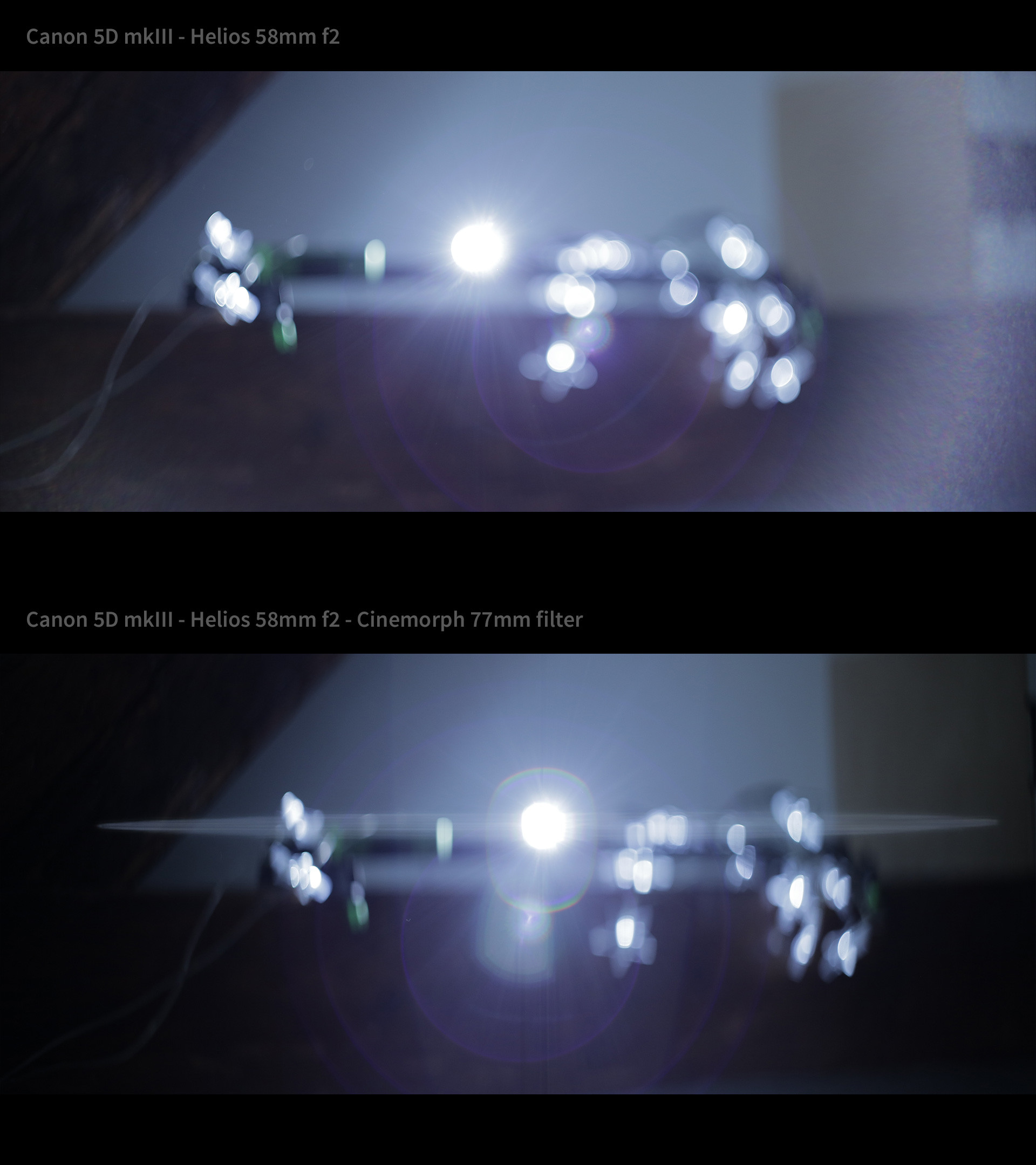 Anamorphic Lens Looks Vid-Atlantic 77mm Blue Flare//Streak Filter