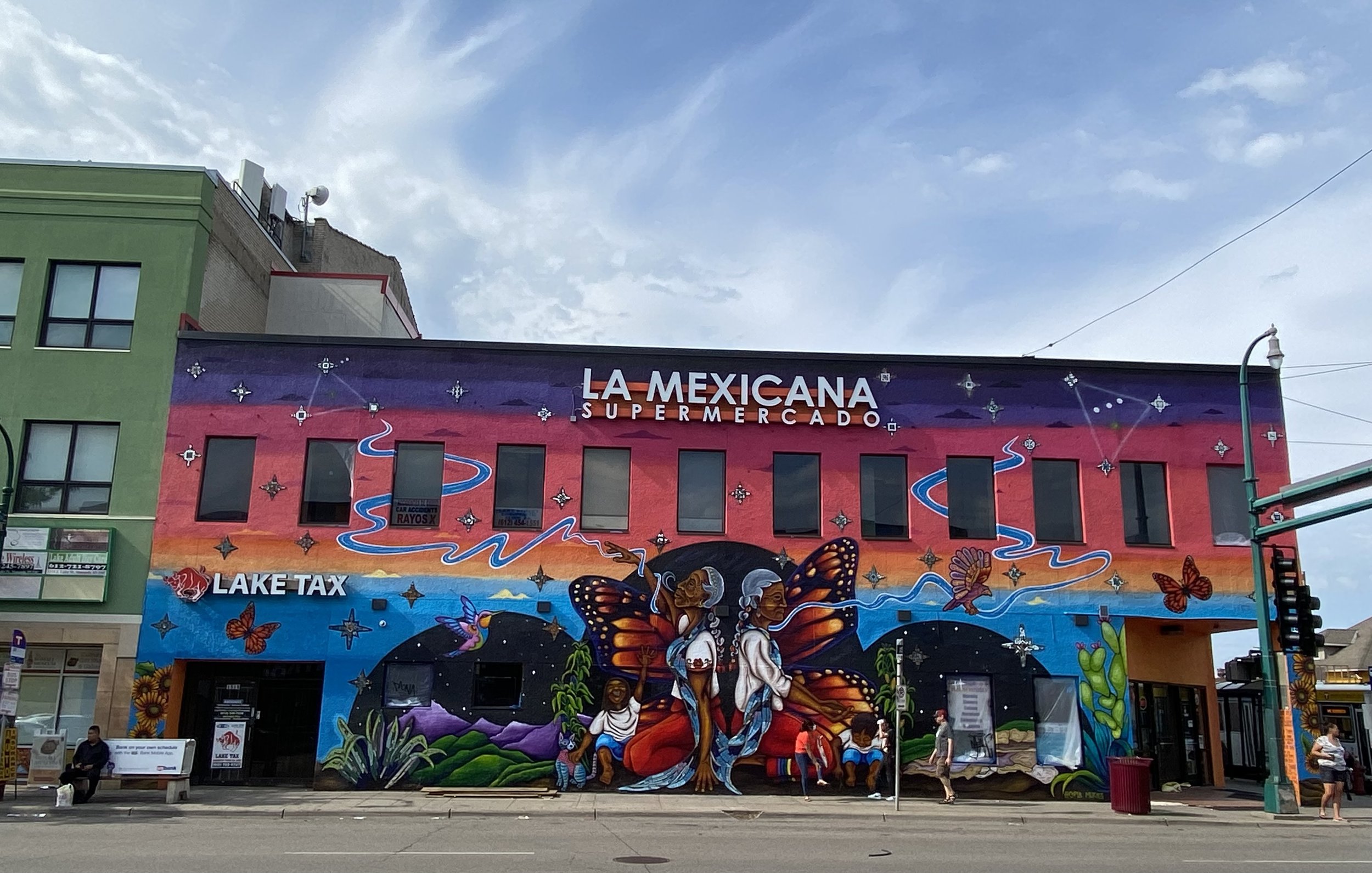 Los Ancestros/ Wichahunkake Mural @ La Mexicana 