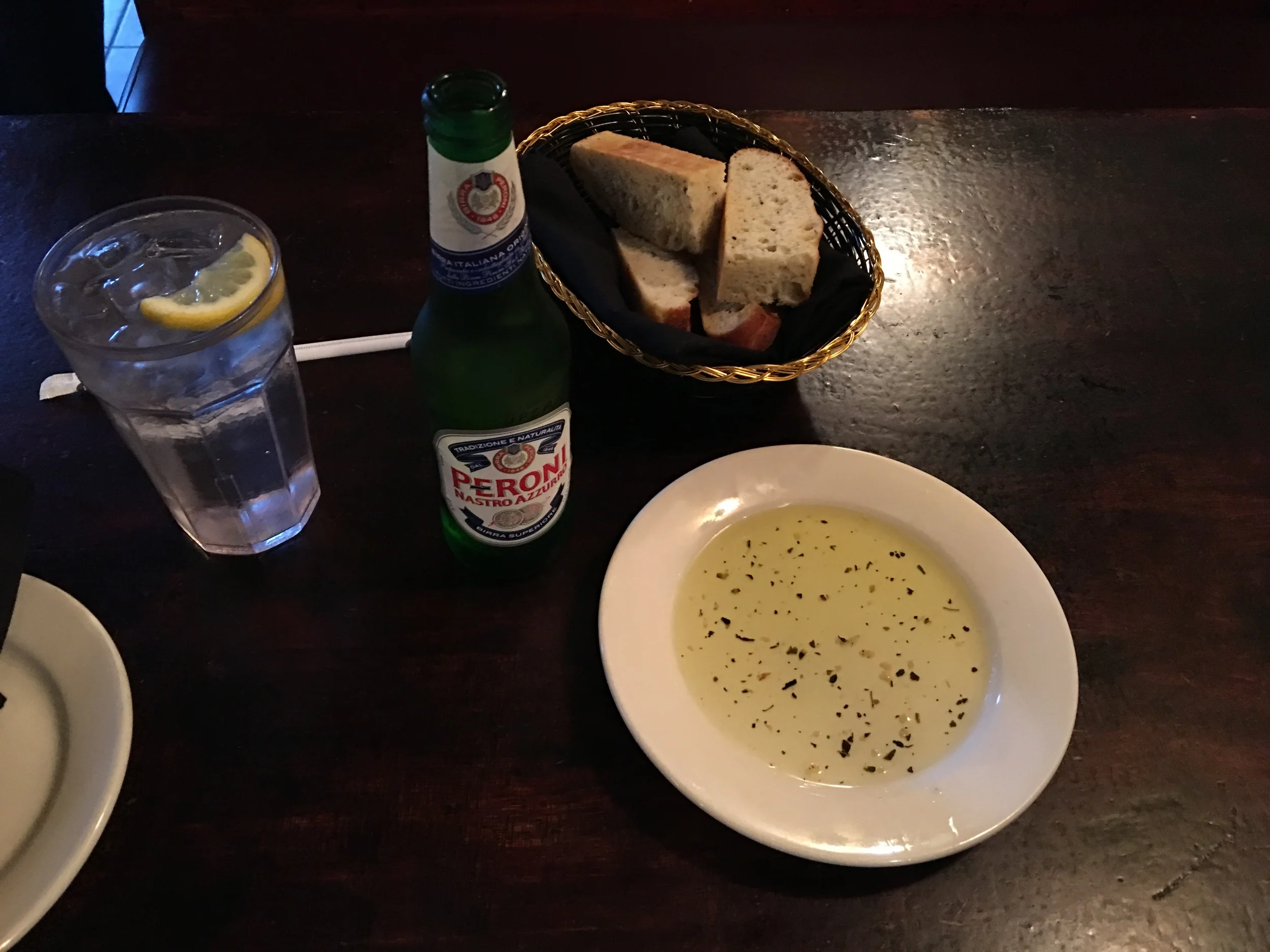 Apps and beer - Italian food for dinner day 1
