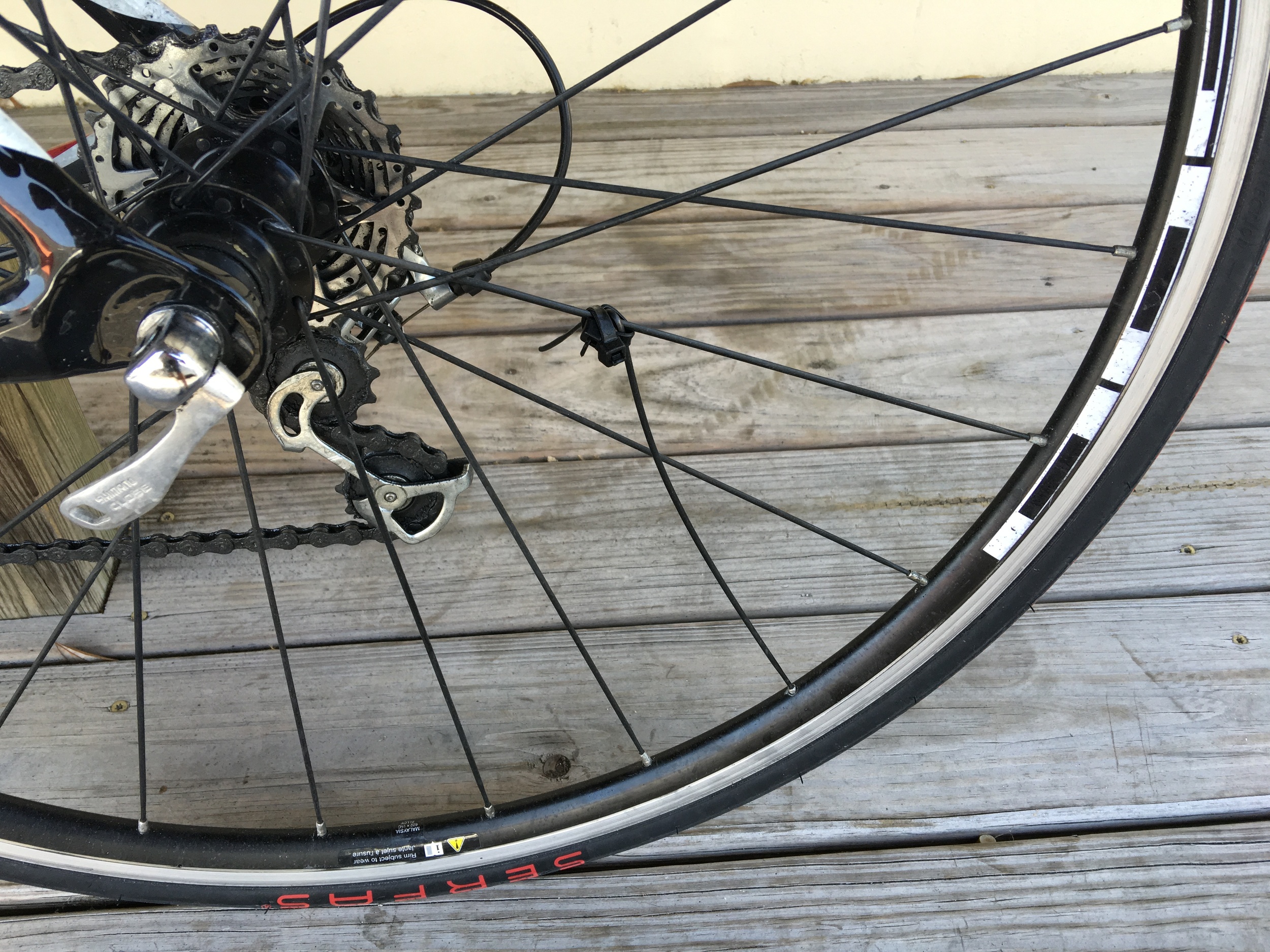 Spoke tucked. Rule #5 bike!