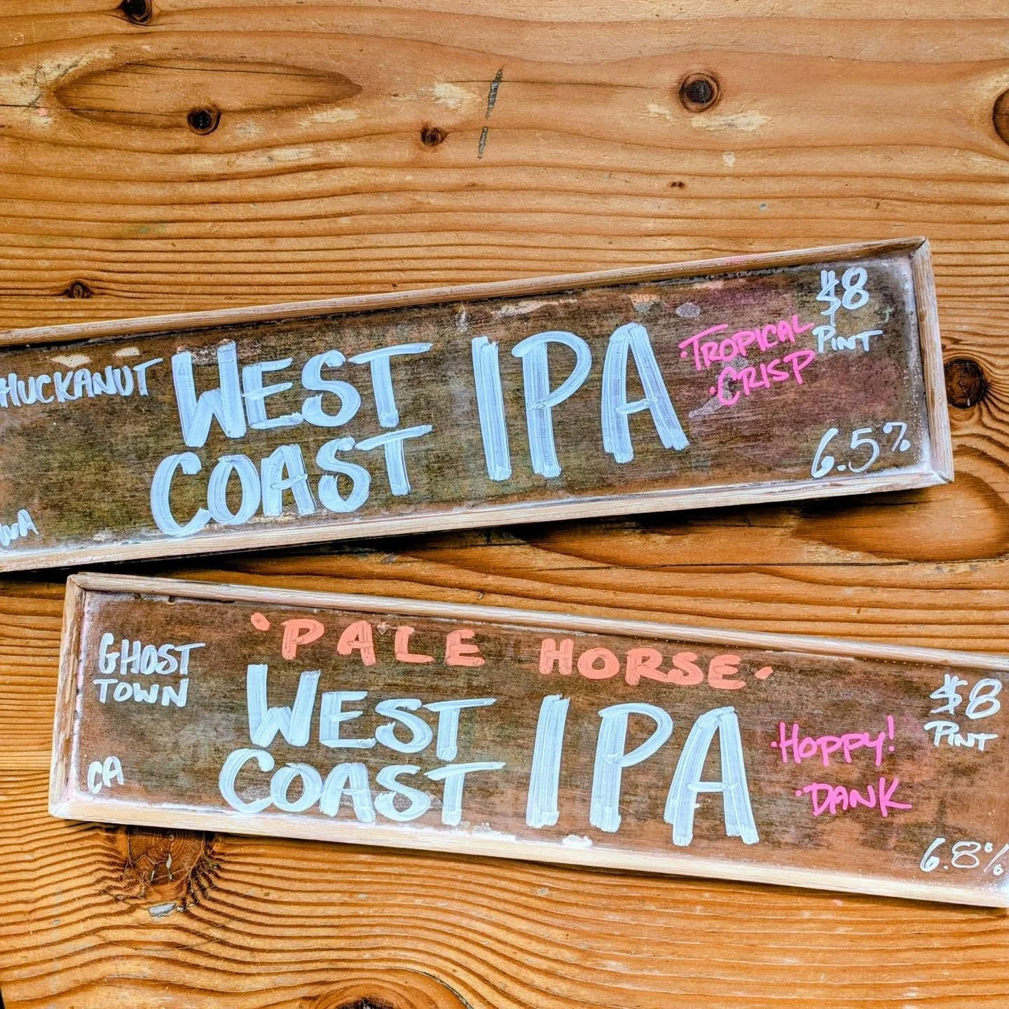 My apologies for having multiple West Coast IPAs on, I know it can be confusing. 😻

FRESH HOPS WILL BE HERE SOON 🤘

I will update when I have one on tap. I'm being picky this year as we are nearing the Pod closure towards the end of September. 

De