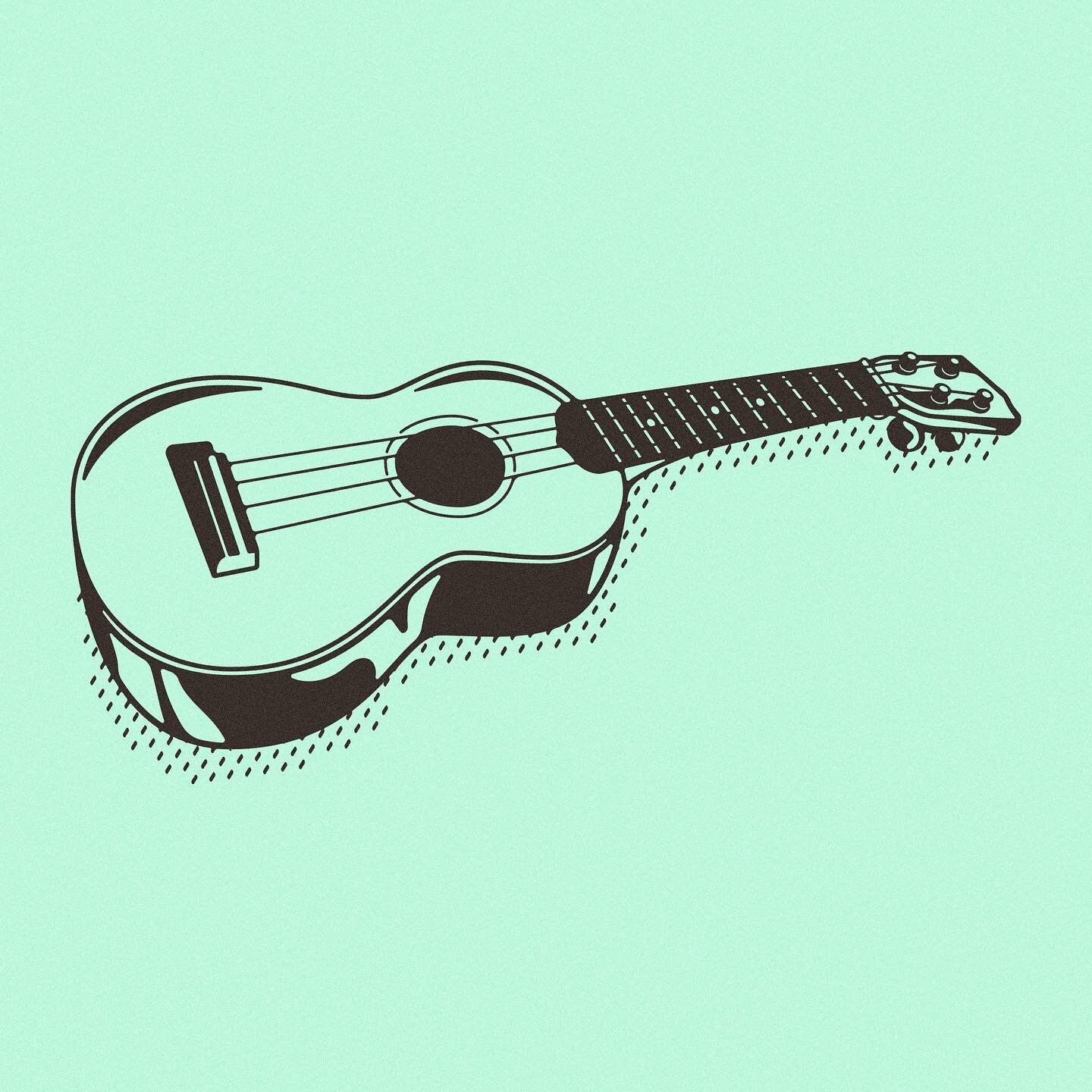 An old ukulele illustration with a new shadow treatment.