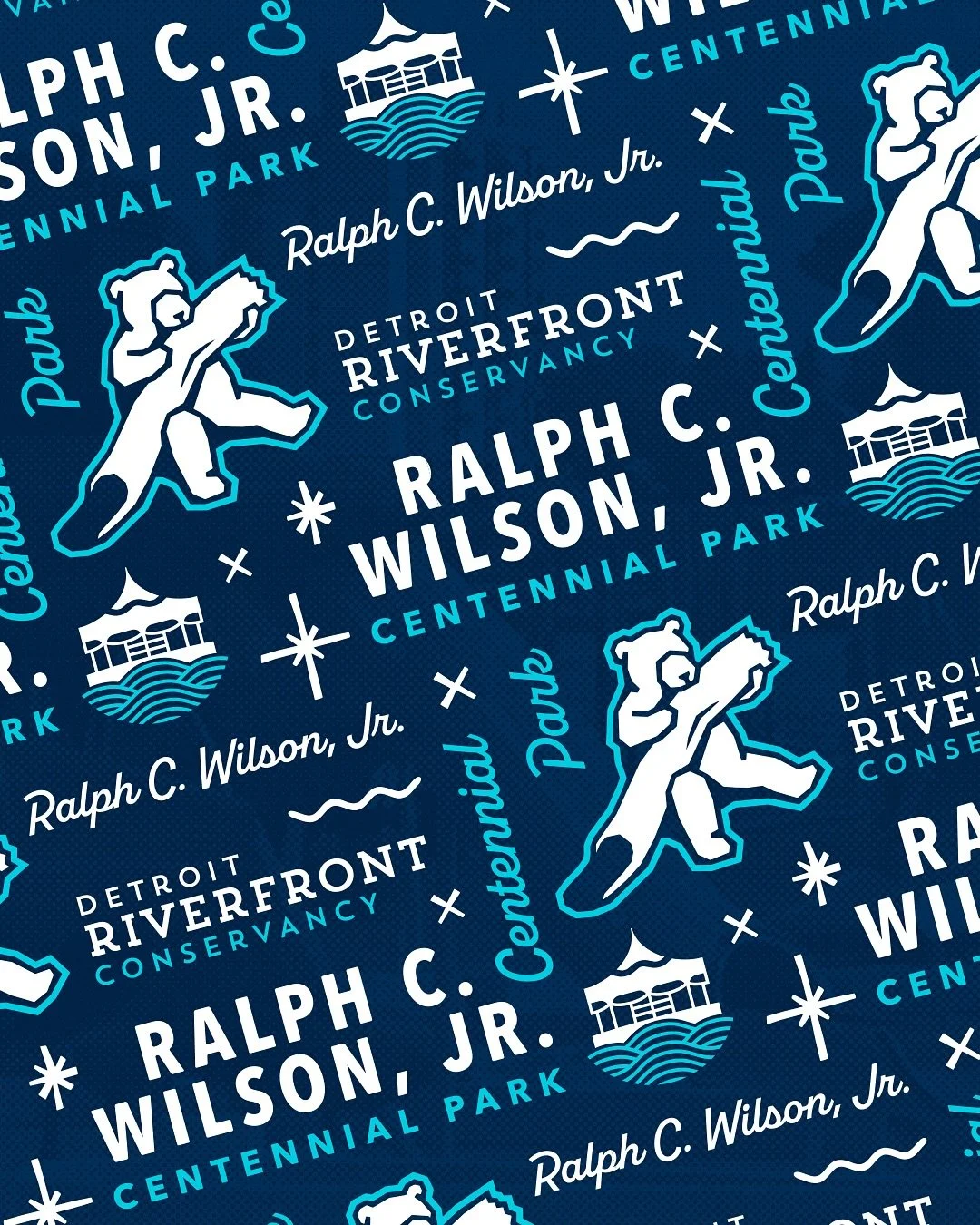 Ralph C. Wilson, Jr. Centennial Park is open on the west riverfront in Detroit!! 

It&rsquo;s such an incredible park and a complete transformation of this stretch of the Detroit riverfront.

I had the honor of designing the park branding with @nocil