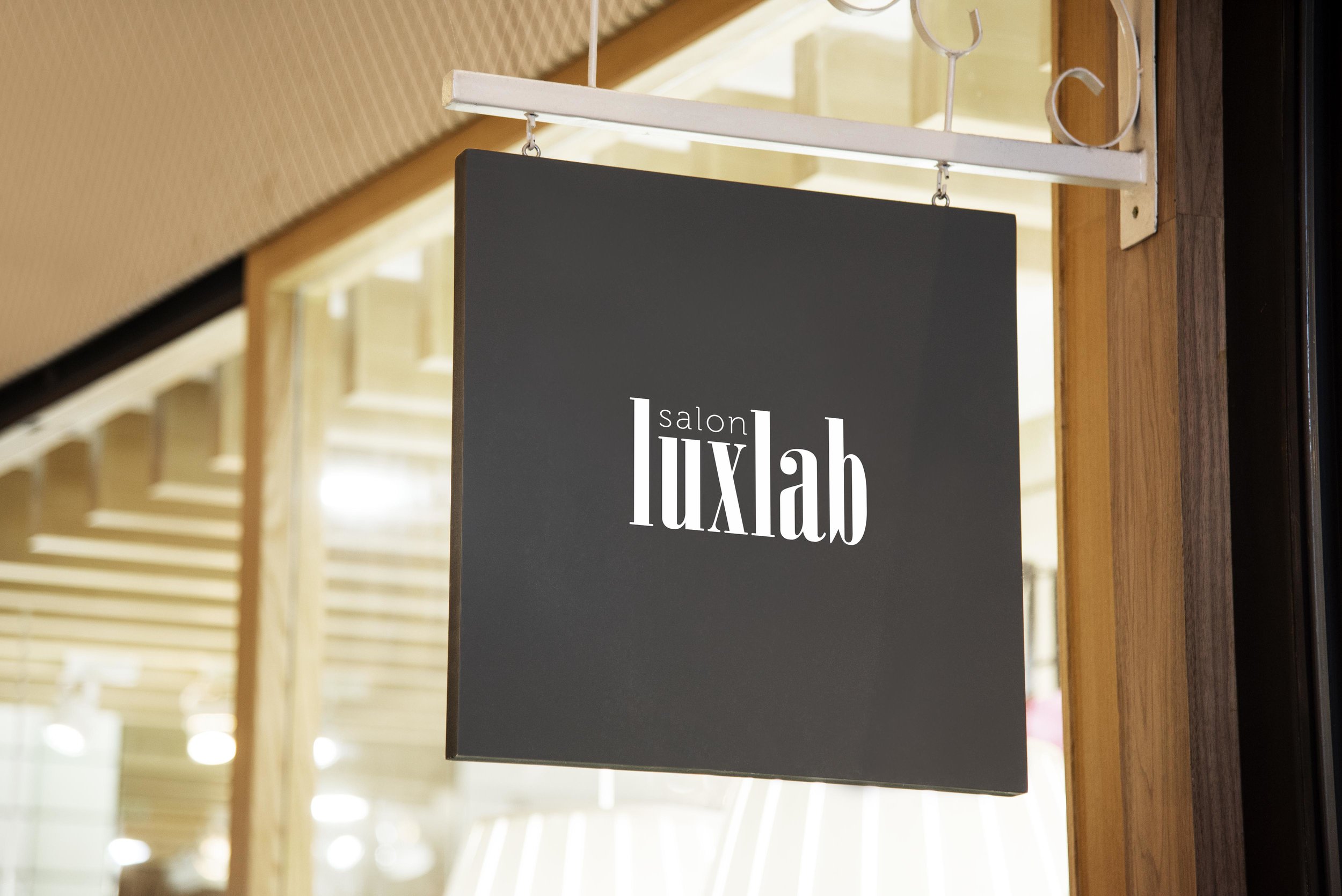 Mockup sign outside of a shop