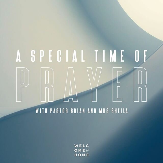 Pastor Brian and Mrs Sheila will be going live tonight at 6:00 pm on Facebook in prayer. So join us, if you're able and share our live feed. We won't be going for very long, not to interrupt dinner time. But we want to join together in faith and pray