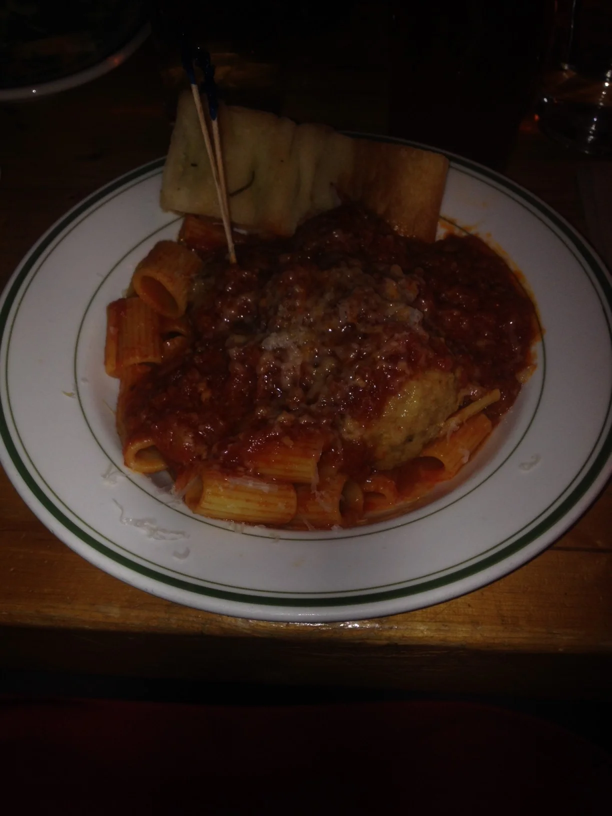 Spicy Balls with spicy meat sauce and Parmesan cream