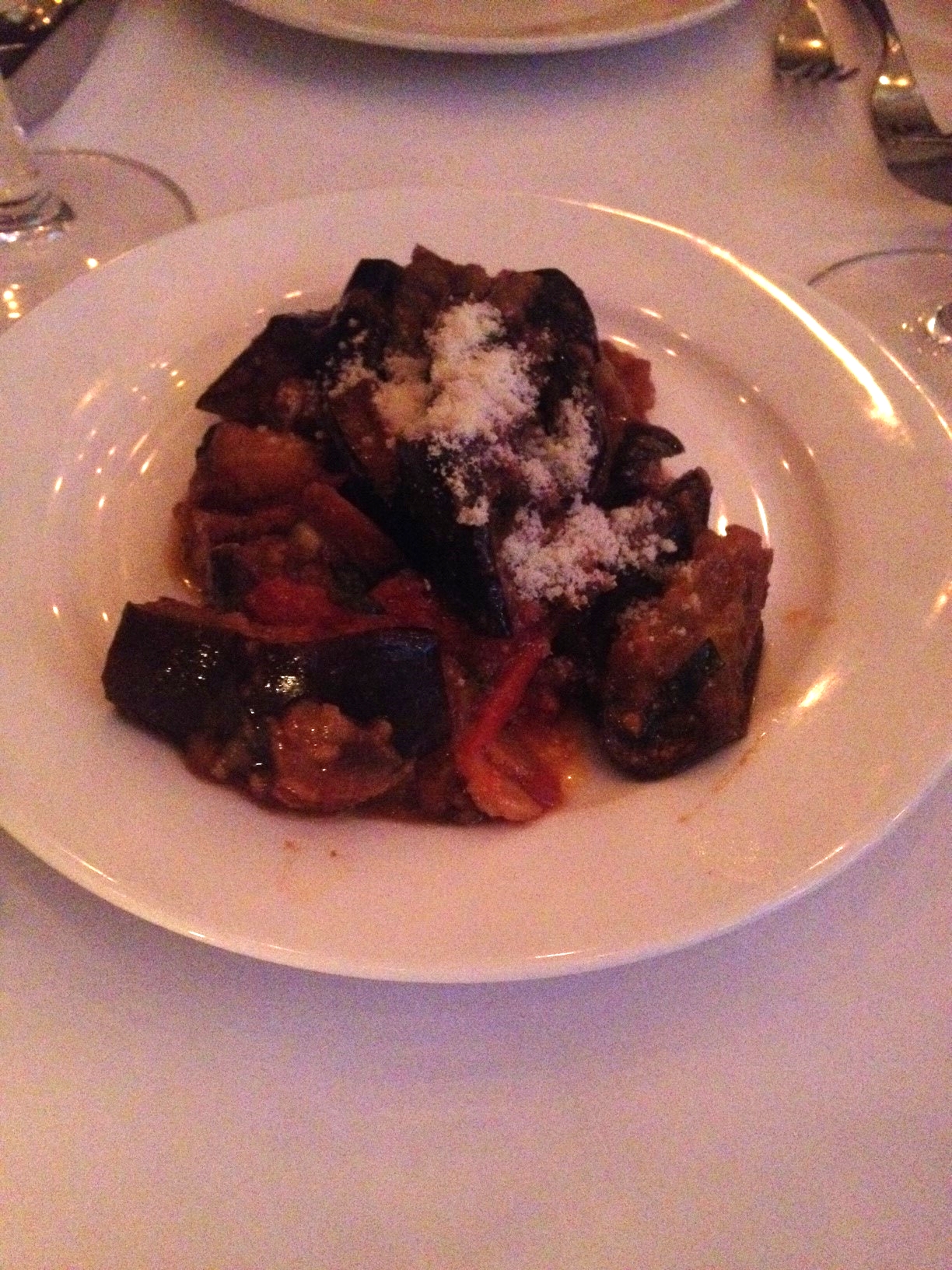 Complimentary Roasted Eggplant served cold