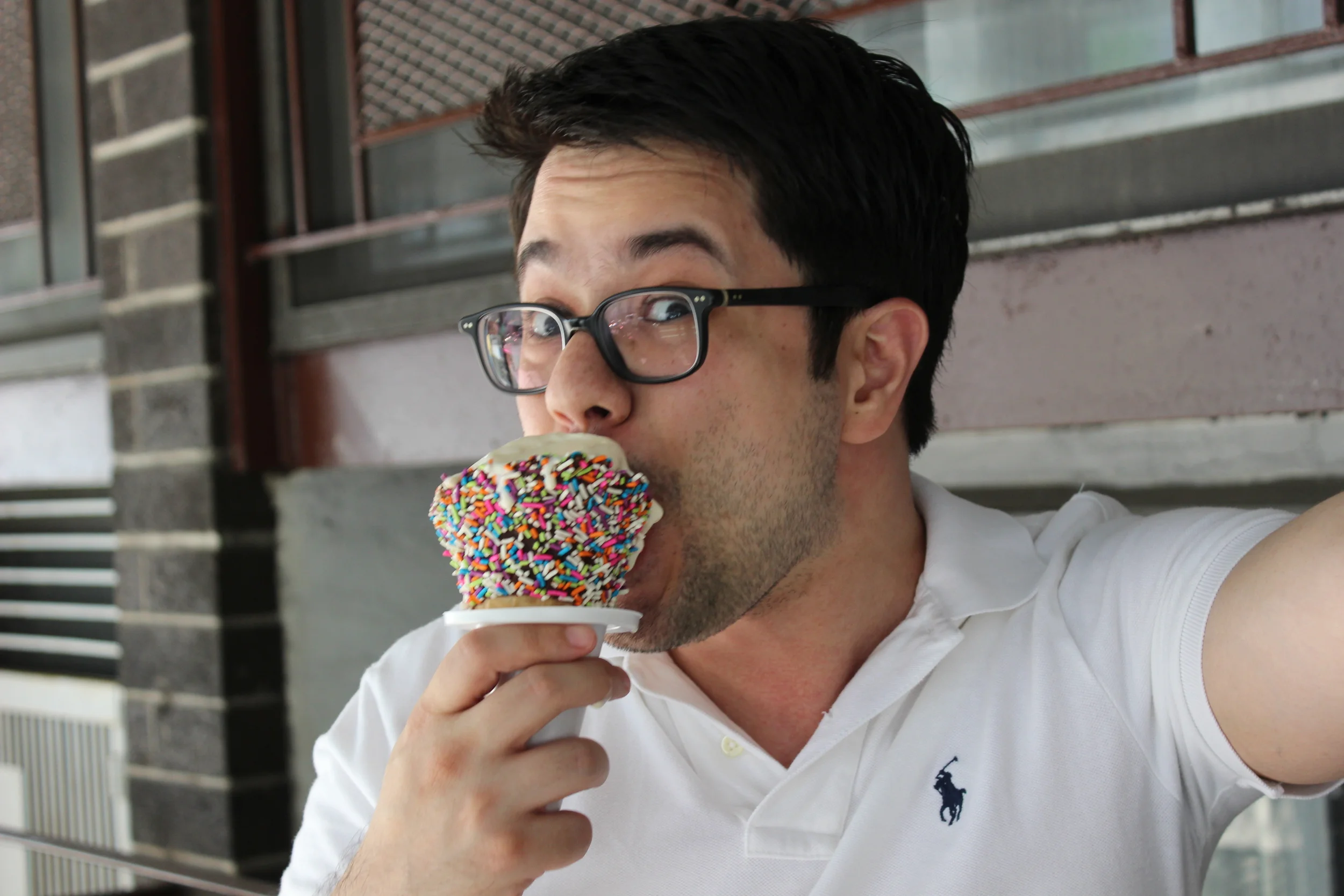 Scott - future leader of America and professional ice cream model