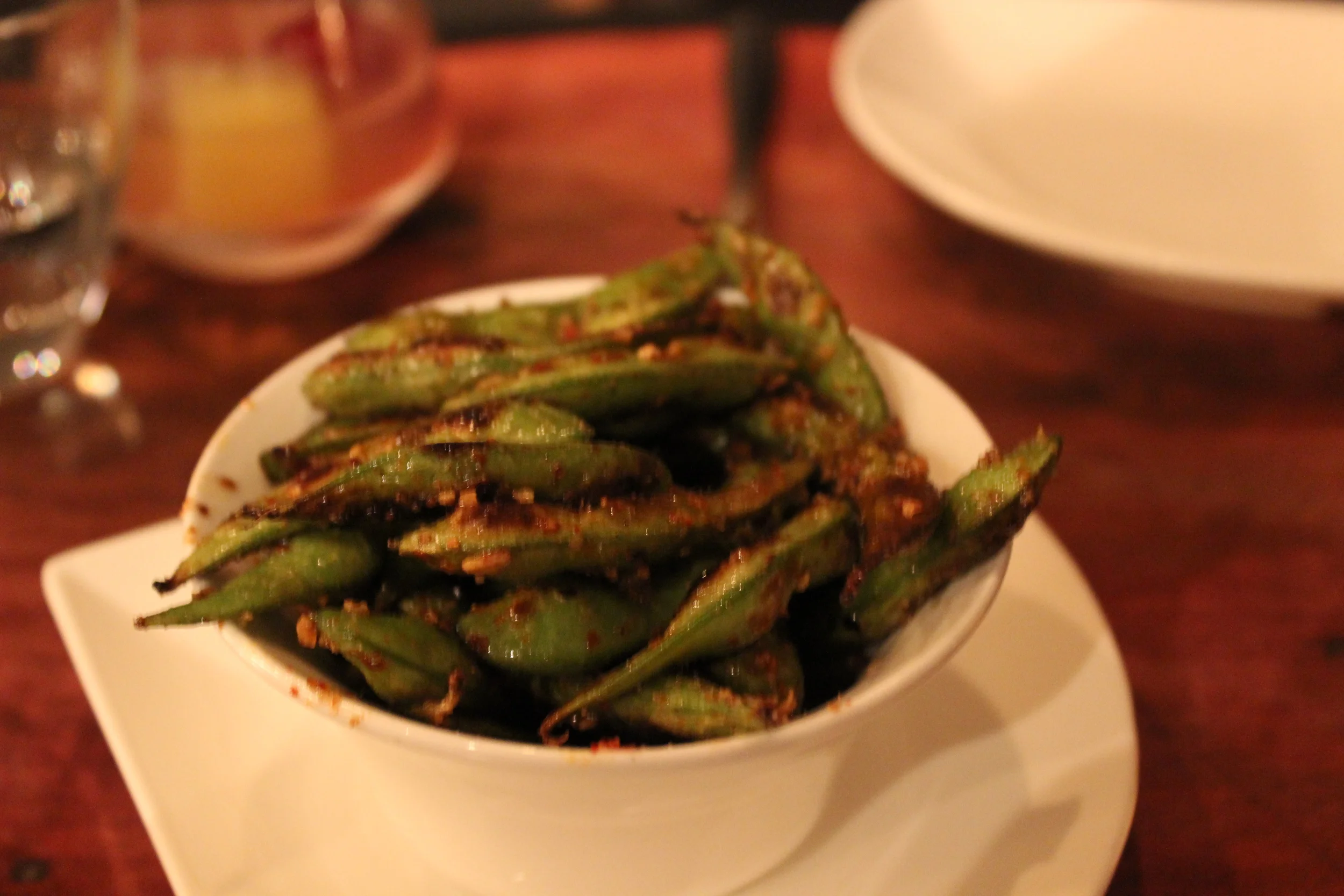 Course 2: Mexico-City Style Sautéed Edamame, Arbol Chile, Lime, Toasted Garlic