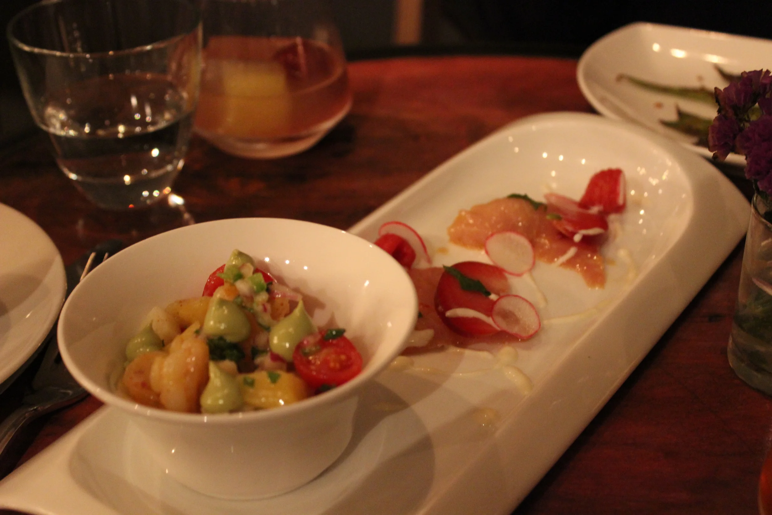 Course 3: Hamachi and Shrimp Ceviche