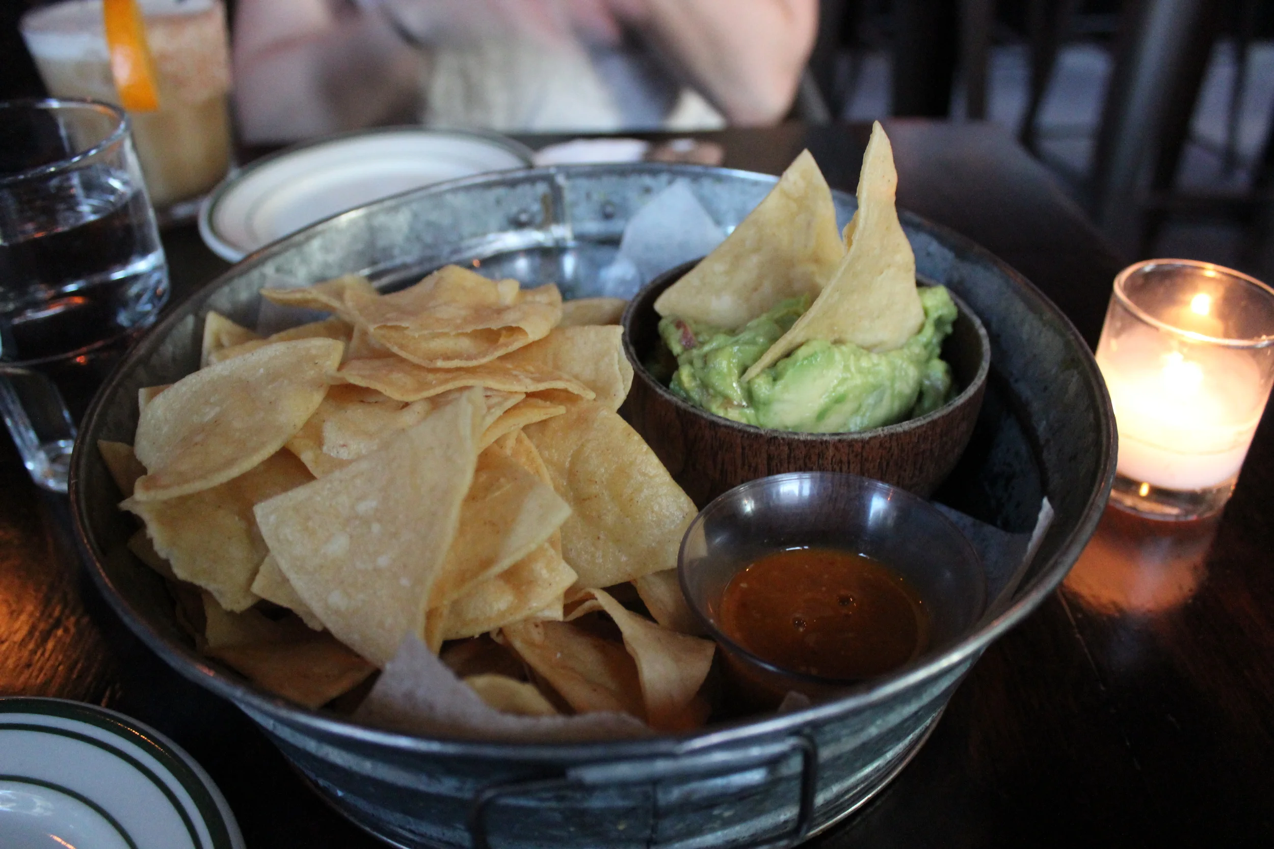 Ample portion of guacamole and chips - plus some salsas!