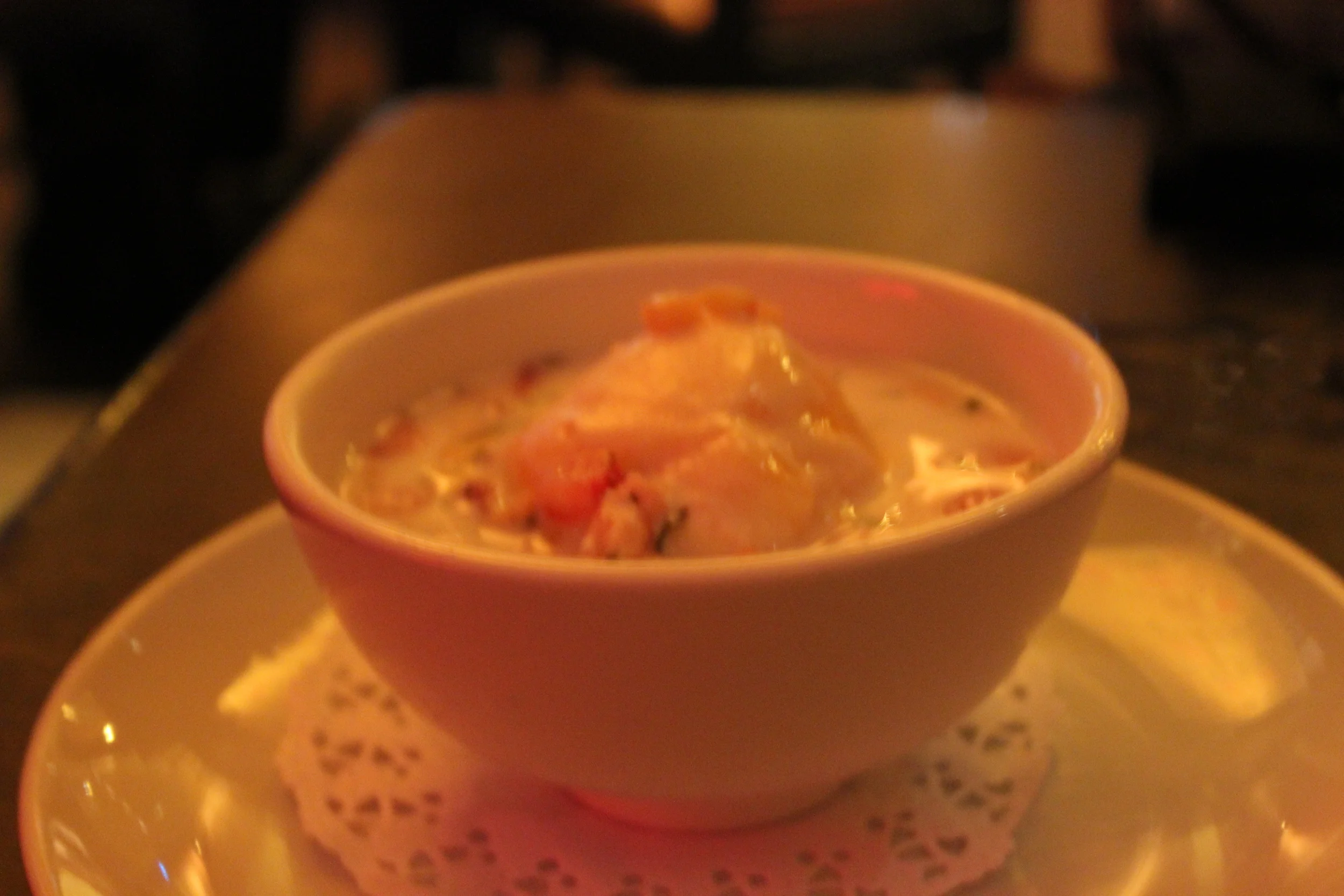 Mango Sorbet, Seasonal Fruit and Coconut Milk