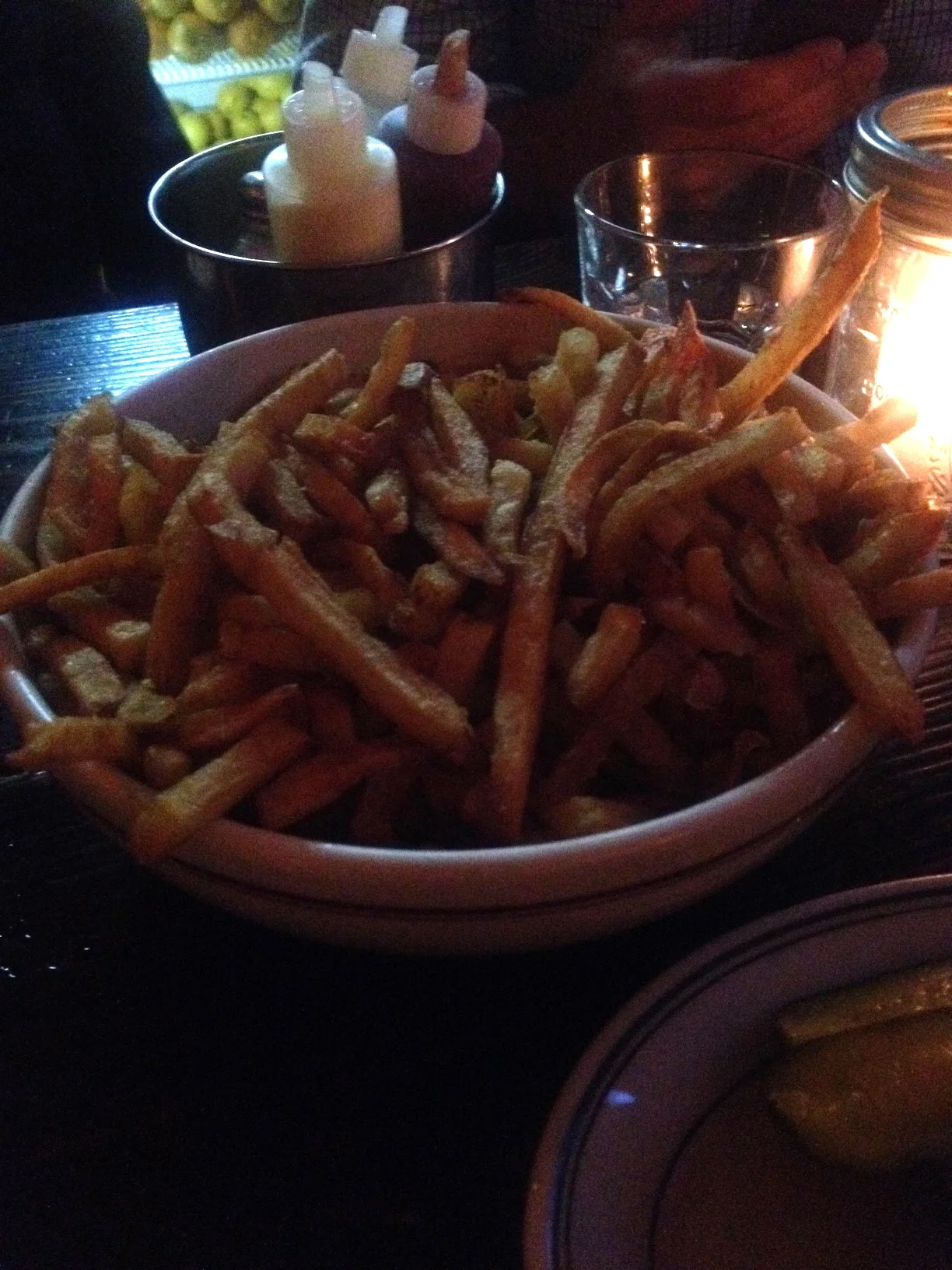 House Fries with House Ketchup, House Mayo and Big Dill Pickle Brine