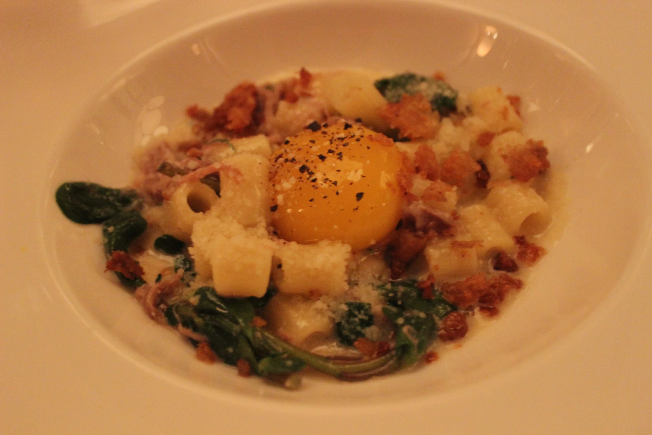 Tubetti, Duck Confit, Duck Yolk, Citrus, Black Pepper