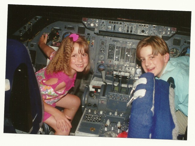 Rocking the crimped hair with my bro!