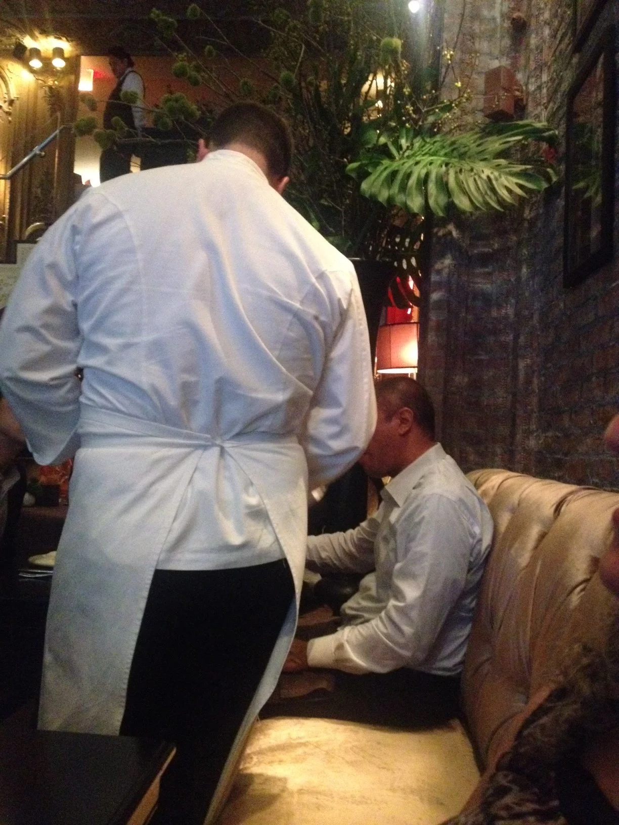 The chef, Bryce Shuman, came out to shave the TRUFFLES