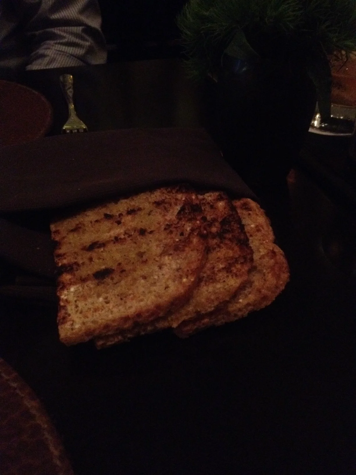 Fresh baked bread served with the scary pig