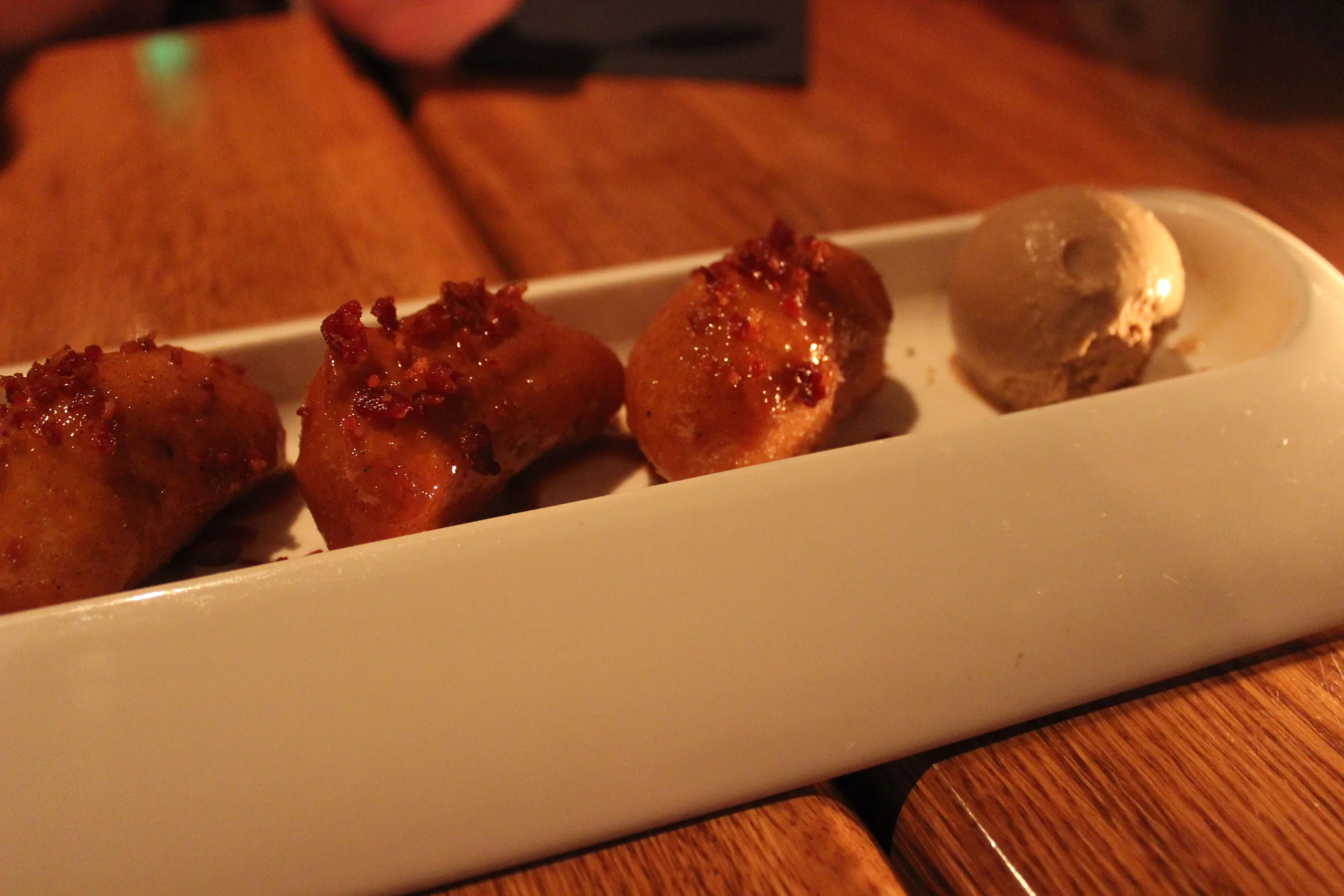 Bacon Doughnuts, Dulce De Leche and Coffee Ice Cream - Winner 