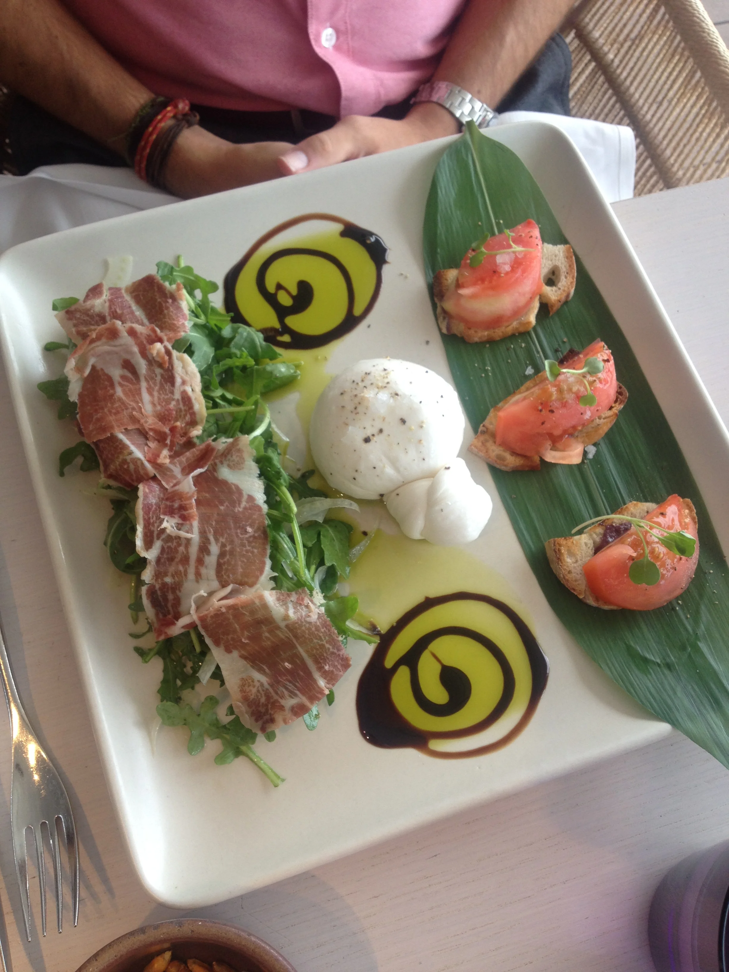 Yummy Ham and Burrata Cheese