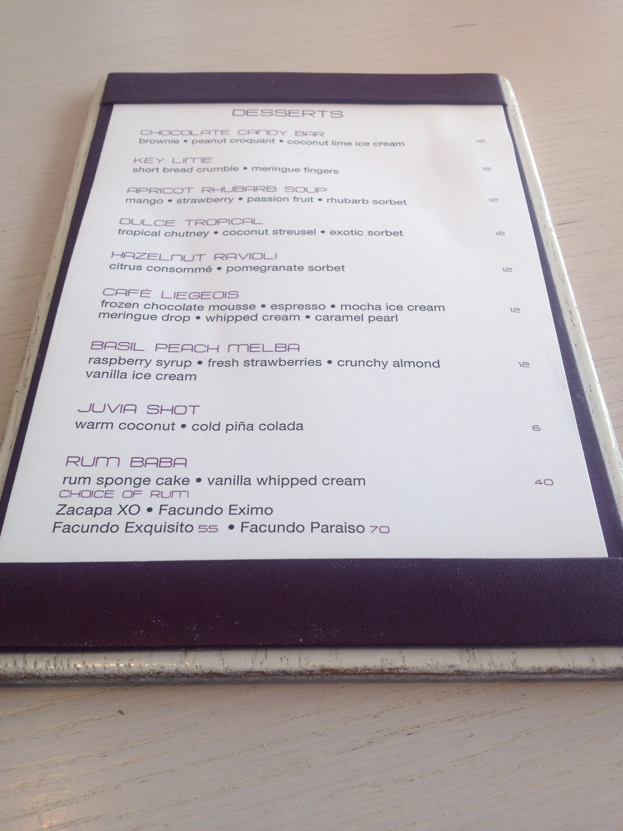 The Most Important Menu Aside from the Cocktail Menu: DESSERT