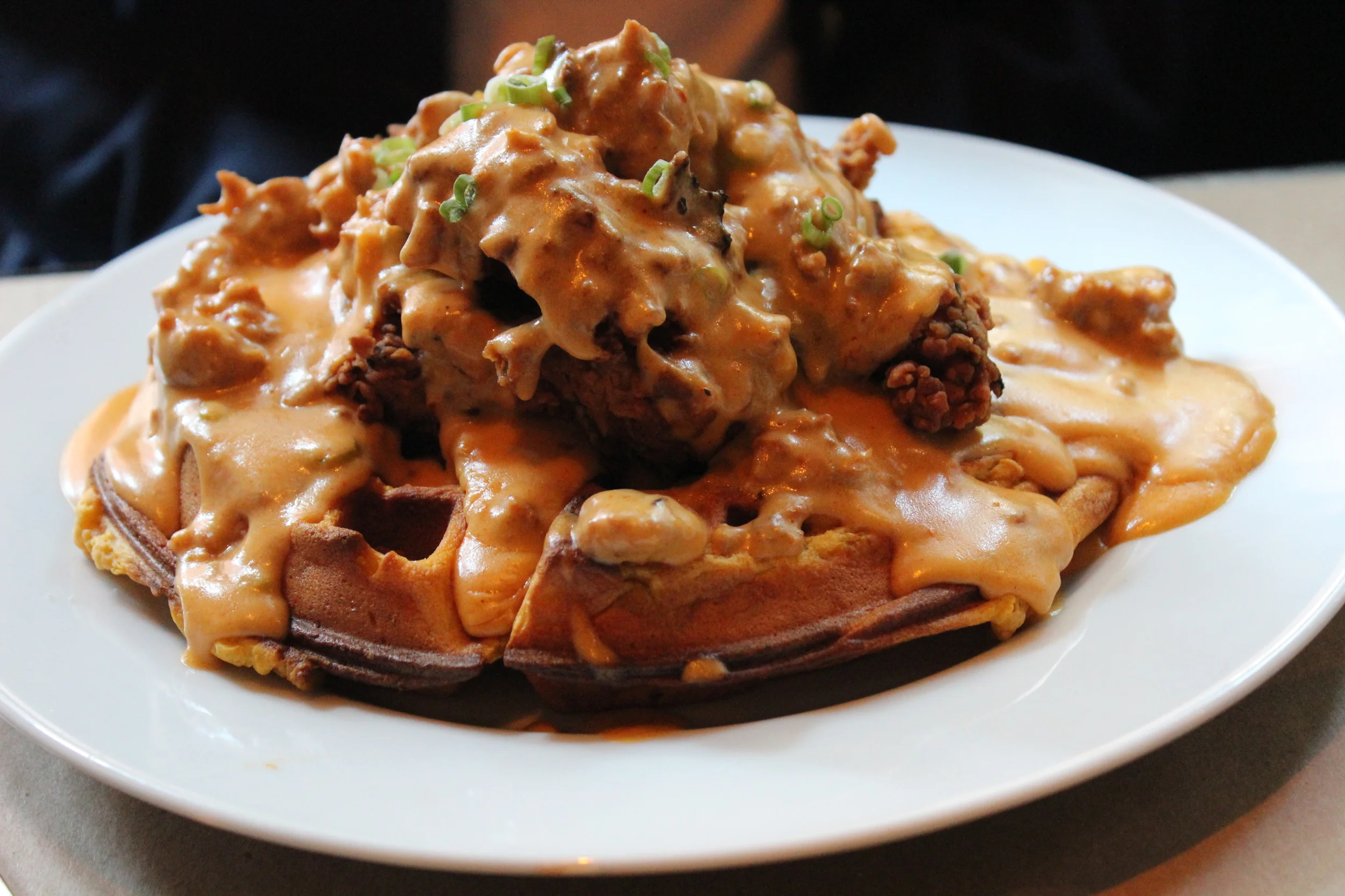 Sweet Potato Waffle & Fried Chicken w/ Red Eye Gravy