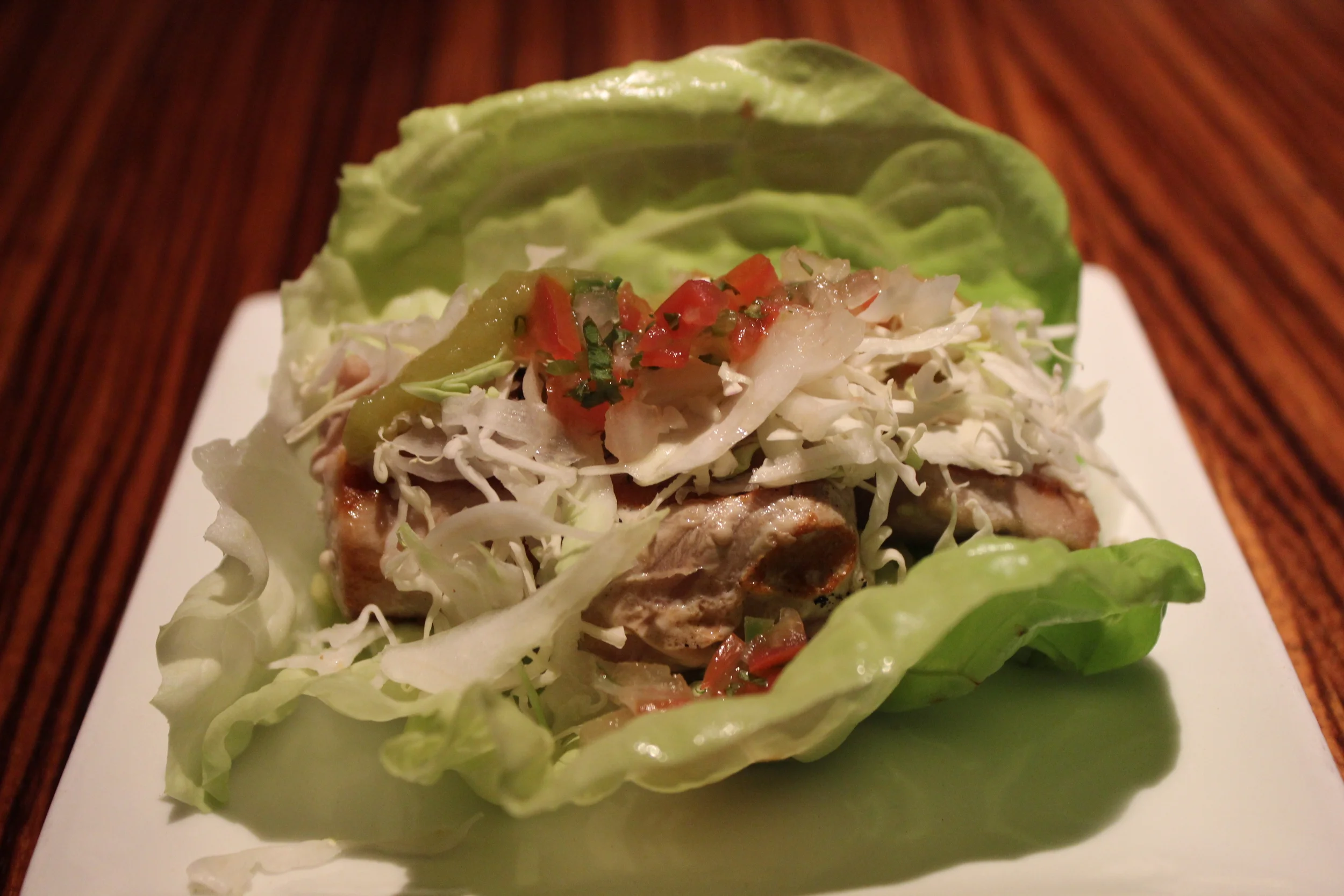 Tuna lettuce tacos!