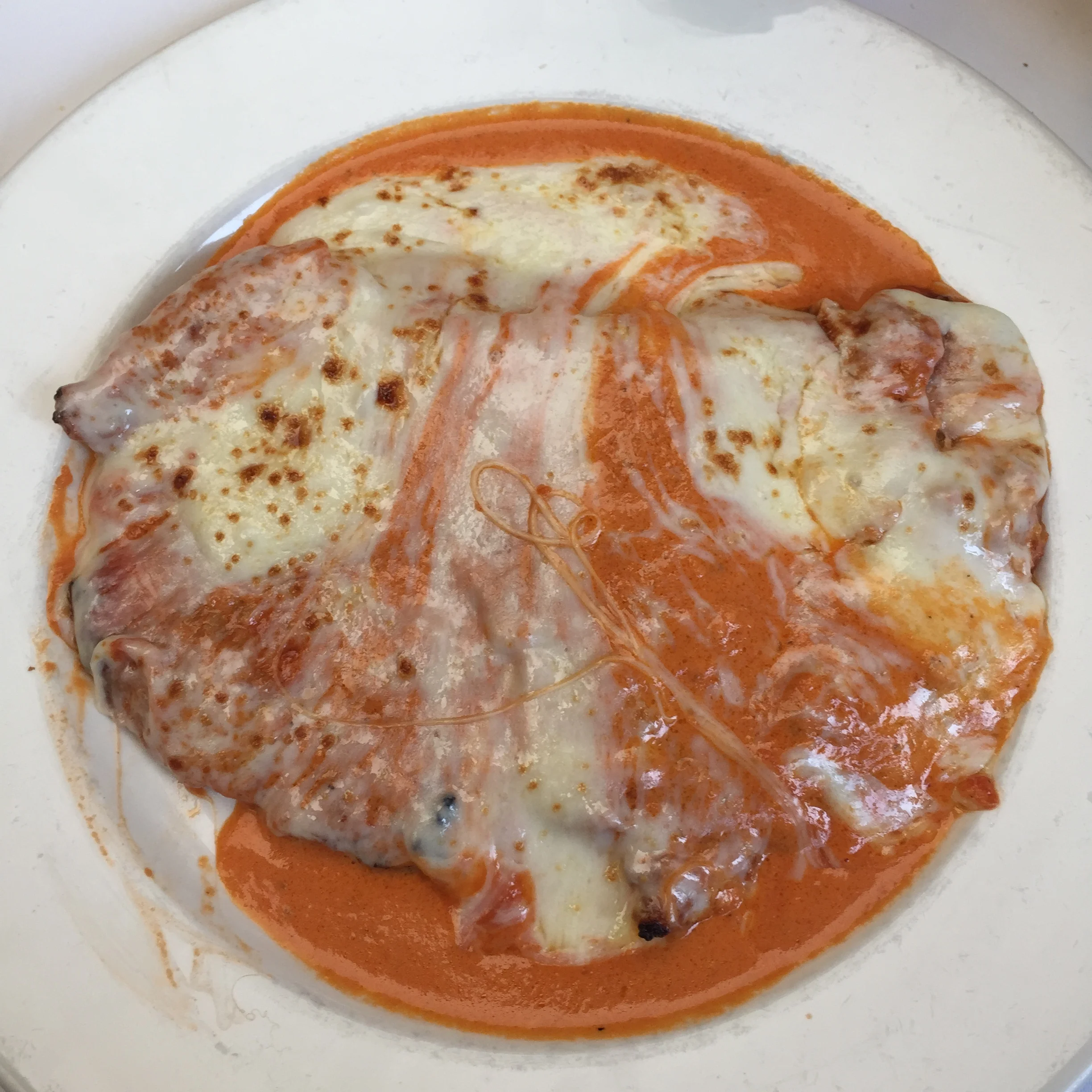 THIN Veal Parmigiana with Vodka Sauce