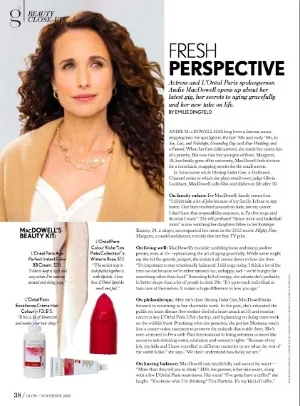 Andie MacDowell tells me about beauty and life after 40.&nbsp;