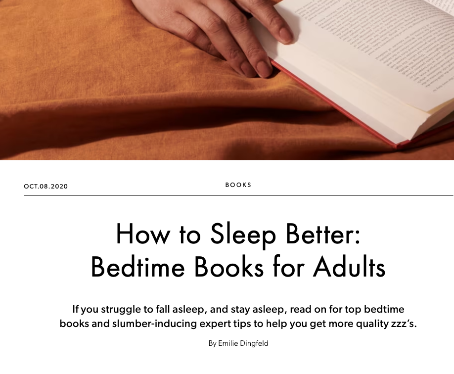 Content About Bedtime Books for Adults