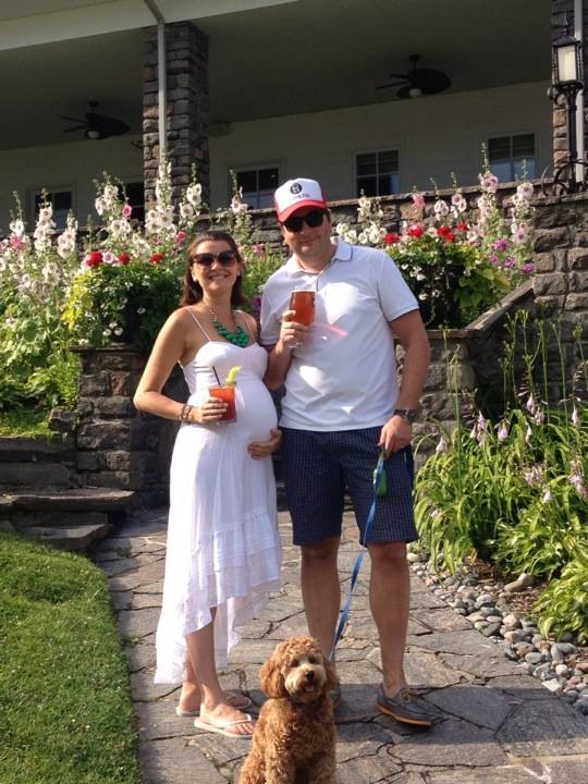 Celebrating on our 1st Anniversary at Windermere with our fur baby Bailey.