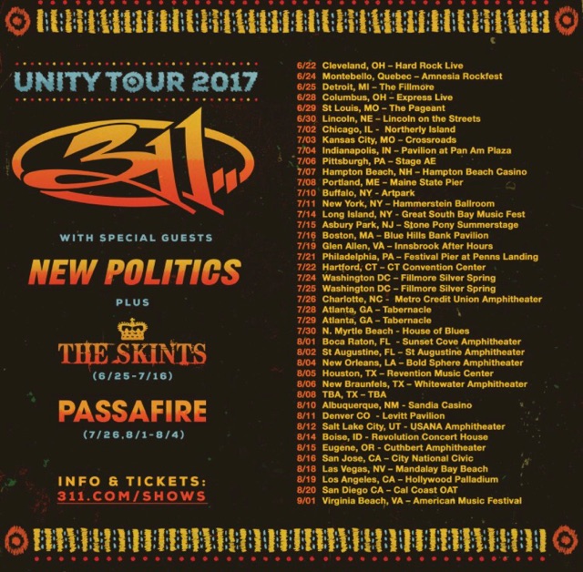 check out 311 on one of their upcoming tour dates listed above.