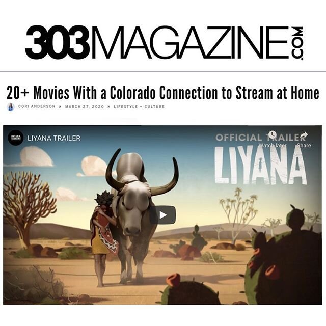 Thanks 303 Magazine for featuring LIYANA in your list of 20+ Movies With a Colorado Connection to Stream at Home! 
Link to watch in bio. 
#Liyanafilm #doingmypartco #stayathome #indiefilm #awardwinner #quarantine #eswatini @303magazine #denvercolorad