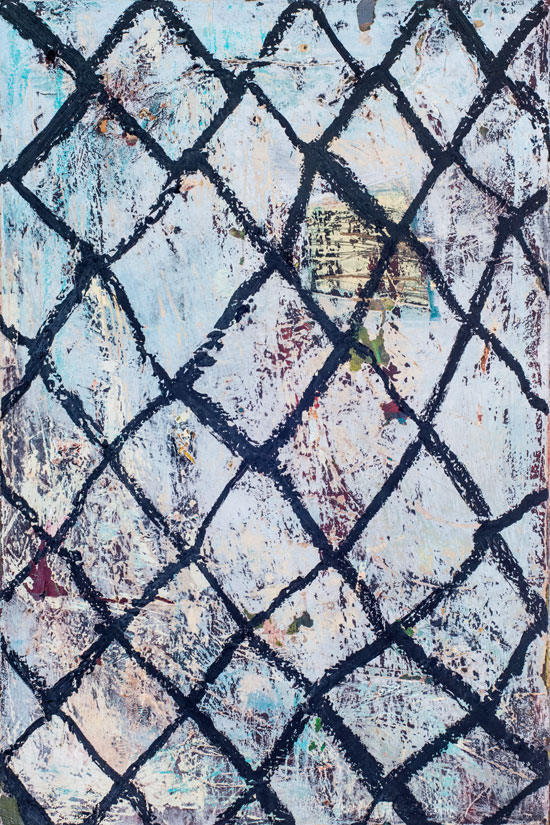 walls + fences///oil on canvas, 24" x 36"