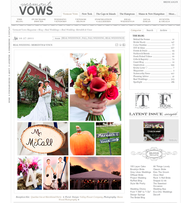   Vermont Vows&nbsp;  