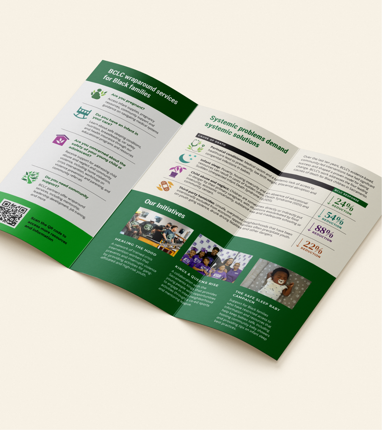 A close-up detail macro shot of a printed brochure highlighting custom vector iconography and typography layout design.