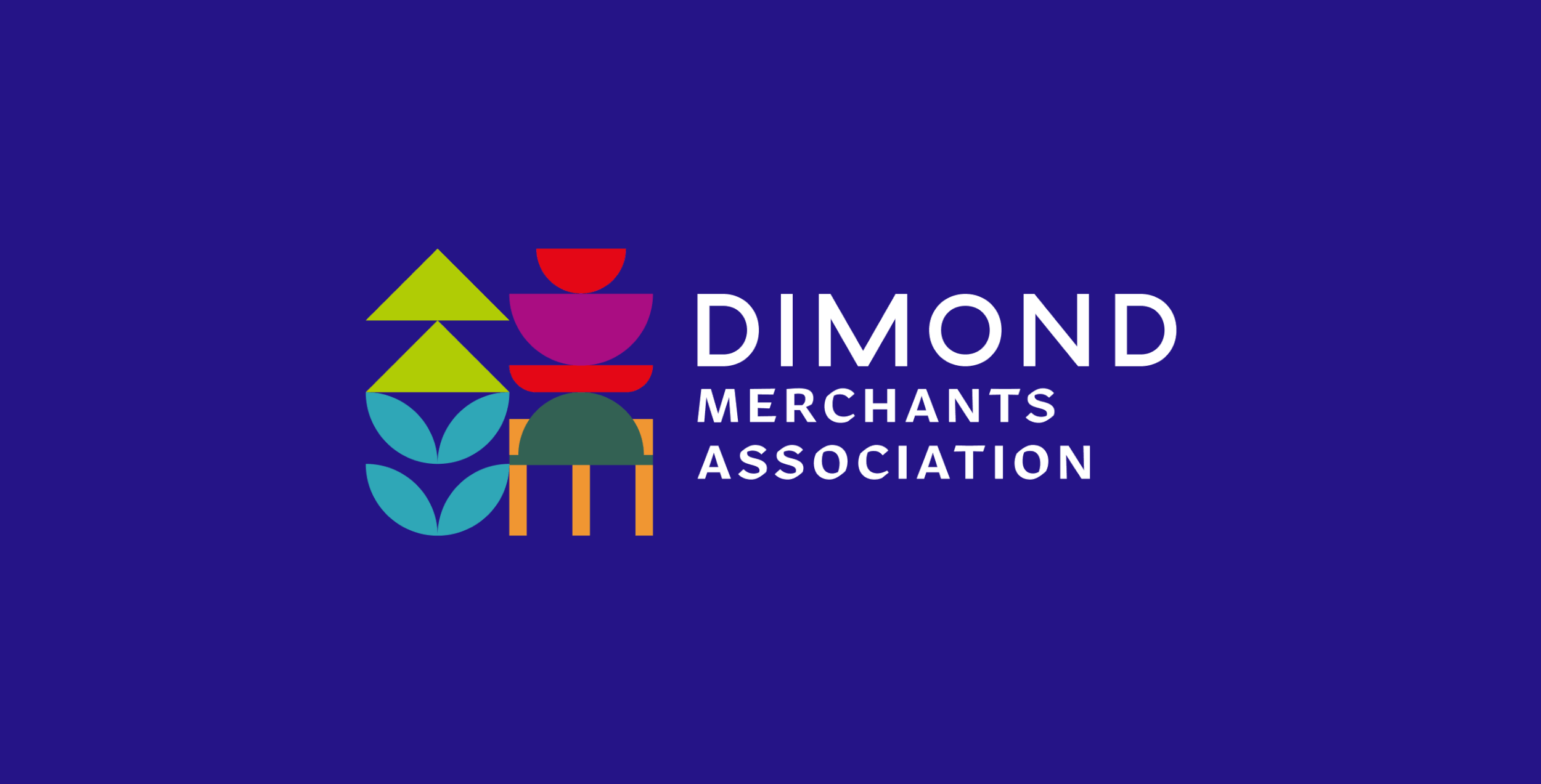 Official brand logo design for the Dimond Merchants Association local business group.