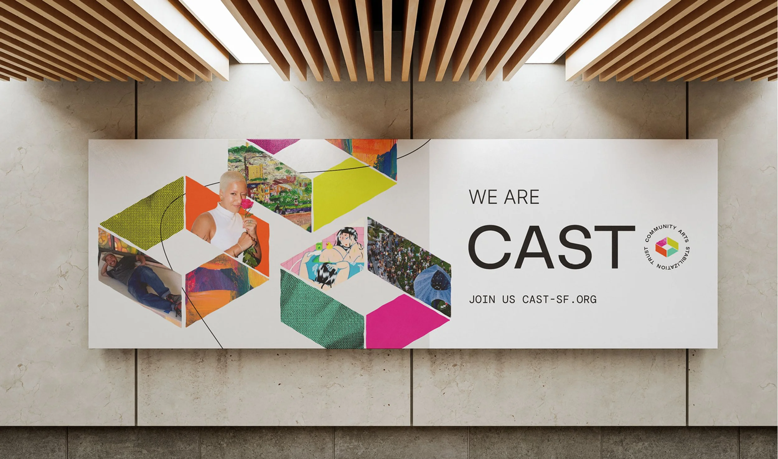 A digital banner ad campaign showcasing clean branding layouts for a nonprofit organization.