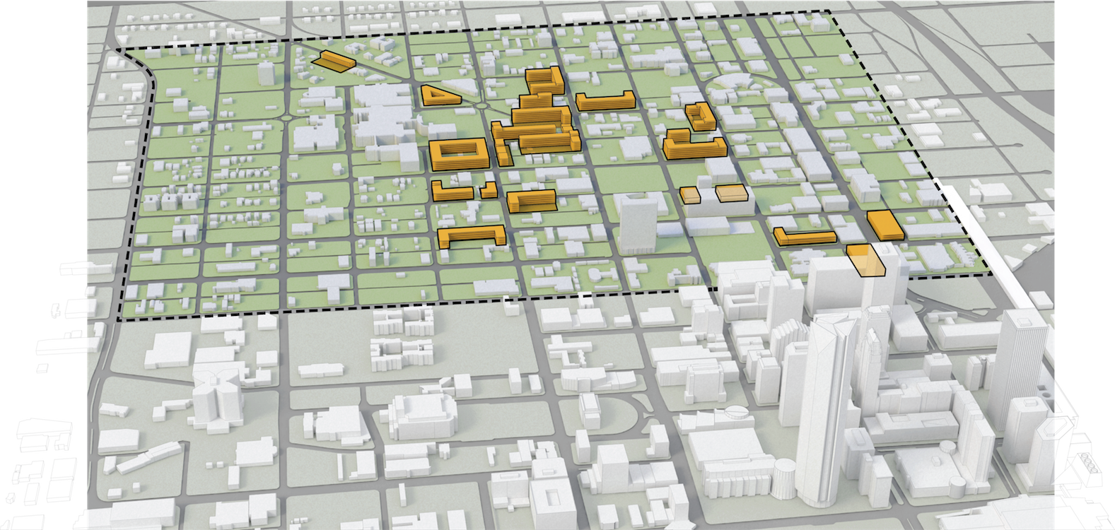 The Midtown Urban Renewal Plan came about as part of an extensive design process involving input from both stakeholders and members of the public as well as representatives from the different departments within the City of Oklahoma City. The Plan focused on pedestrian and transit oriented design concepts, guidelines for increased density, and specific targeted proposals for creating and maintaining redevelopment momentum within the project area. These concepts were carefully constructed to promote and facilitate public-private partnerships to dramatically increase the potential for successful implementation.