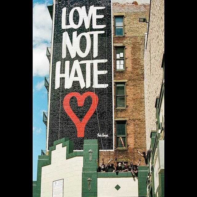 @erichazenyc Love Not Hate : #NYC Up and live now in Manhattan, located on Lafayette St at the corner of Howard, one block above Canal St. facing south. #LoveNotHate @mattwright @colossalmedia @1_900_jaybil @akiraruiz @parkone @heyfoti @nyc_artcantar