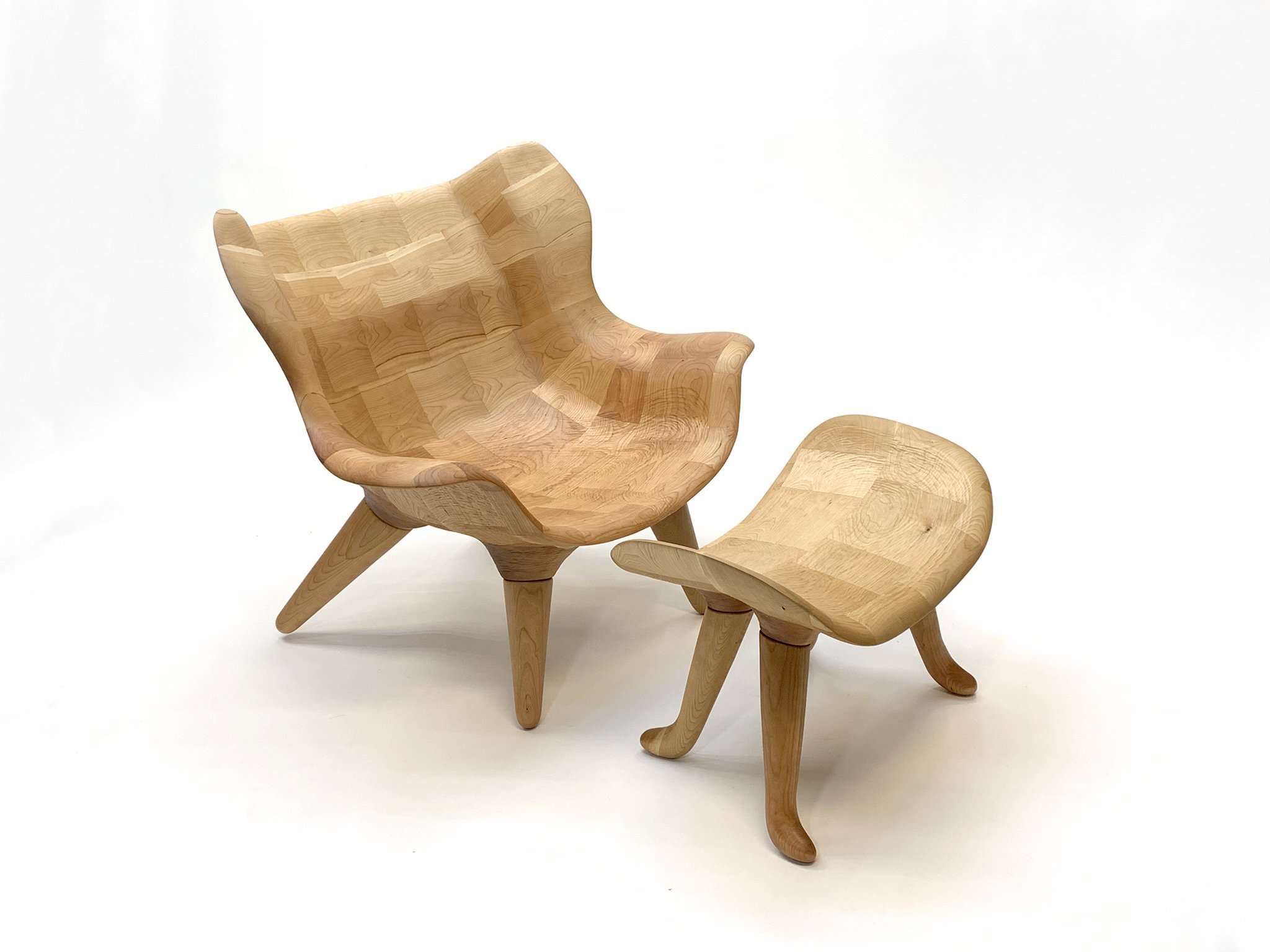 Mushroom Lounge Chair no. 2 with Ottoman