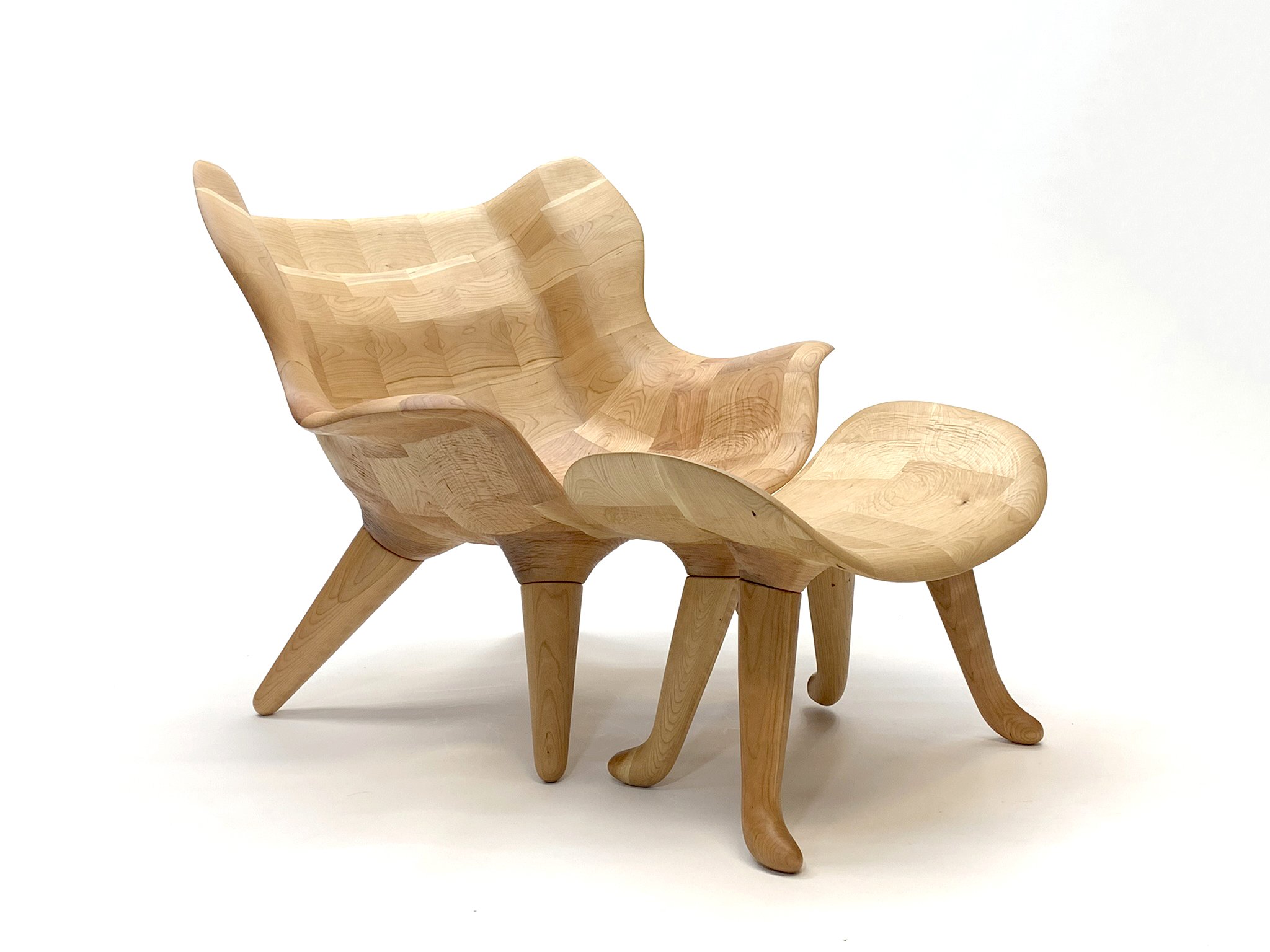 Mushroom Chair no. 2 with Ottoman