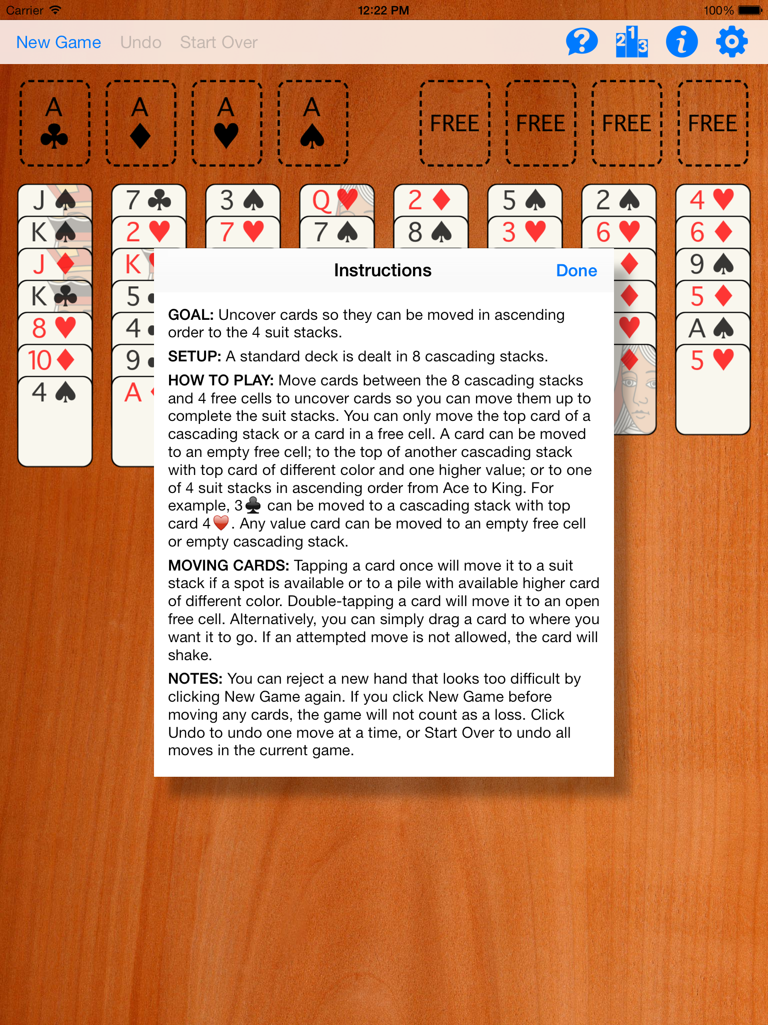 I can't move a stack of cards in FreeCell! – Microsoft Casual Games