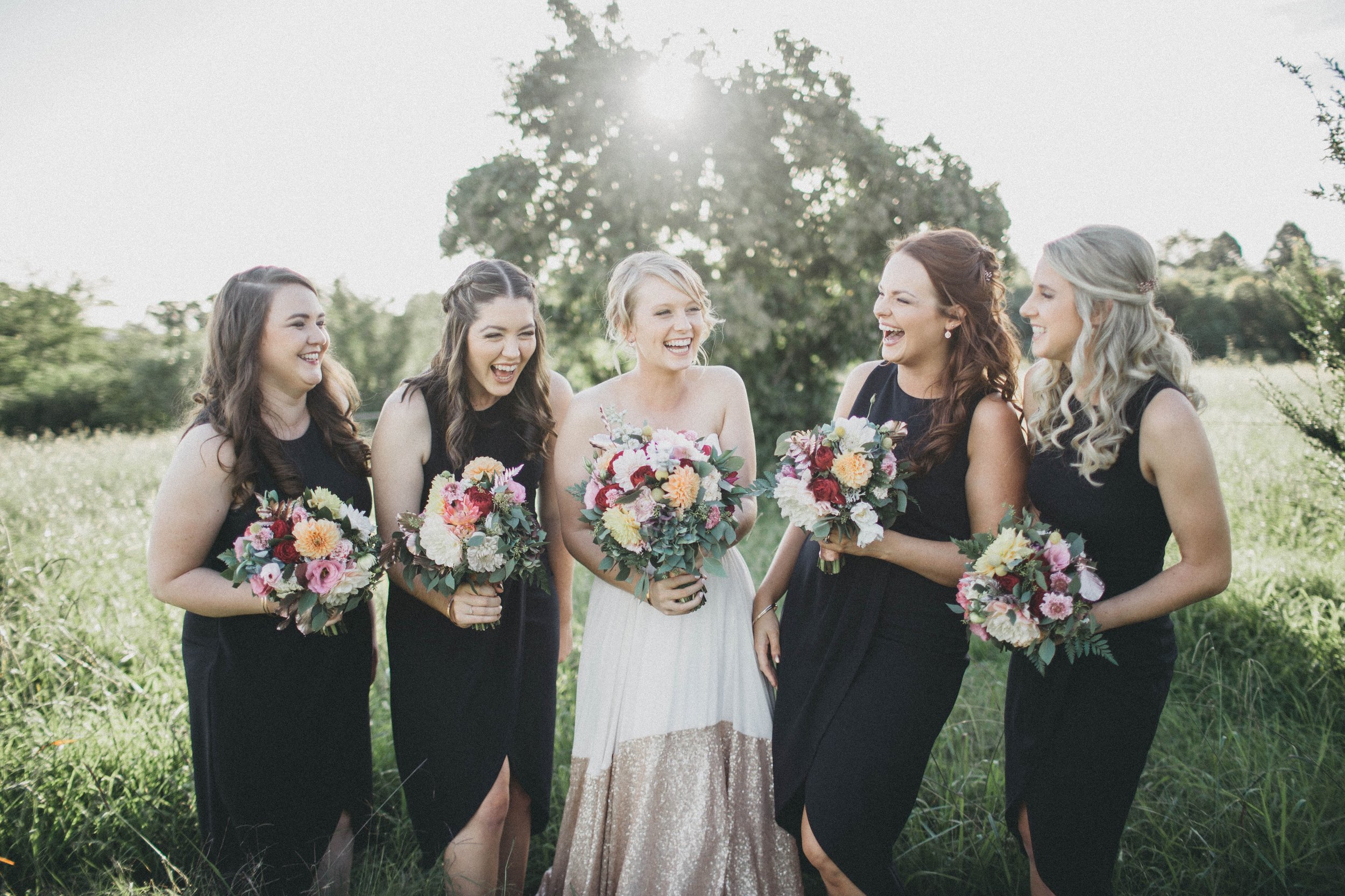 Bride and Bridesmaids