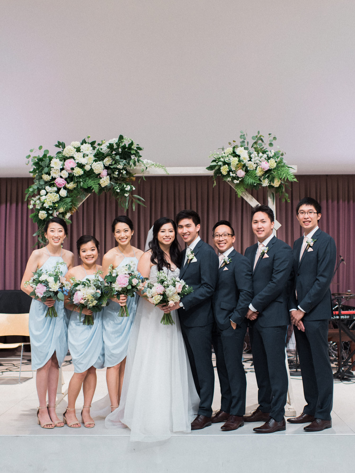 Bridal Party and Arch