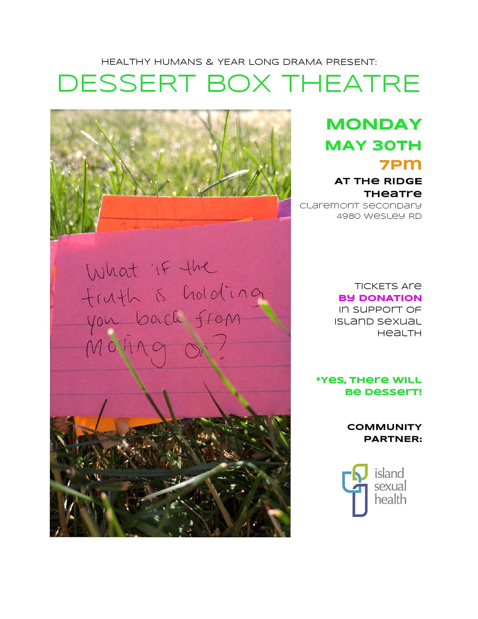 At our community performance we raised over $300 for Island Sexual Health! Yay! 