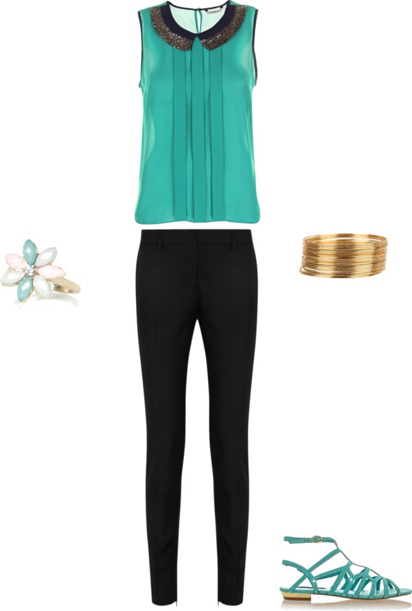 Turquoise and Gold Women's Outfit {OKC Portrait Photographer}