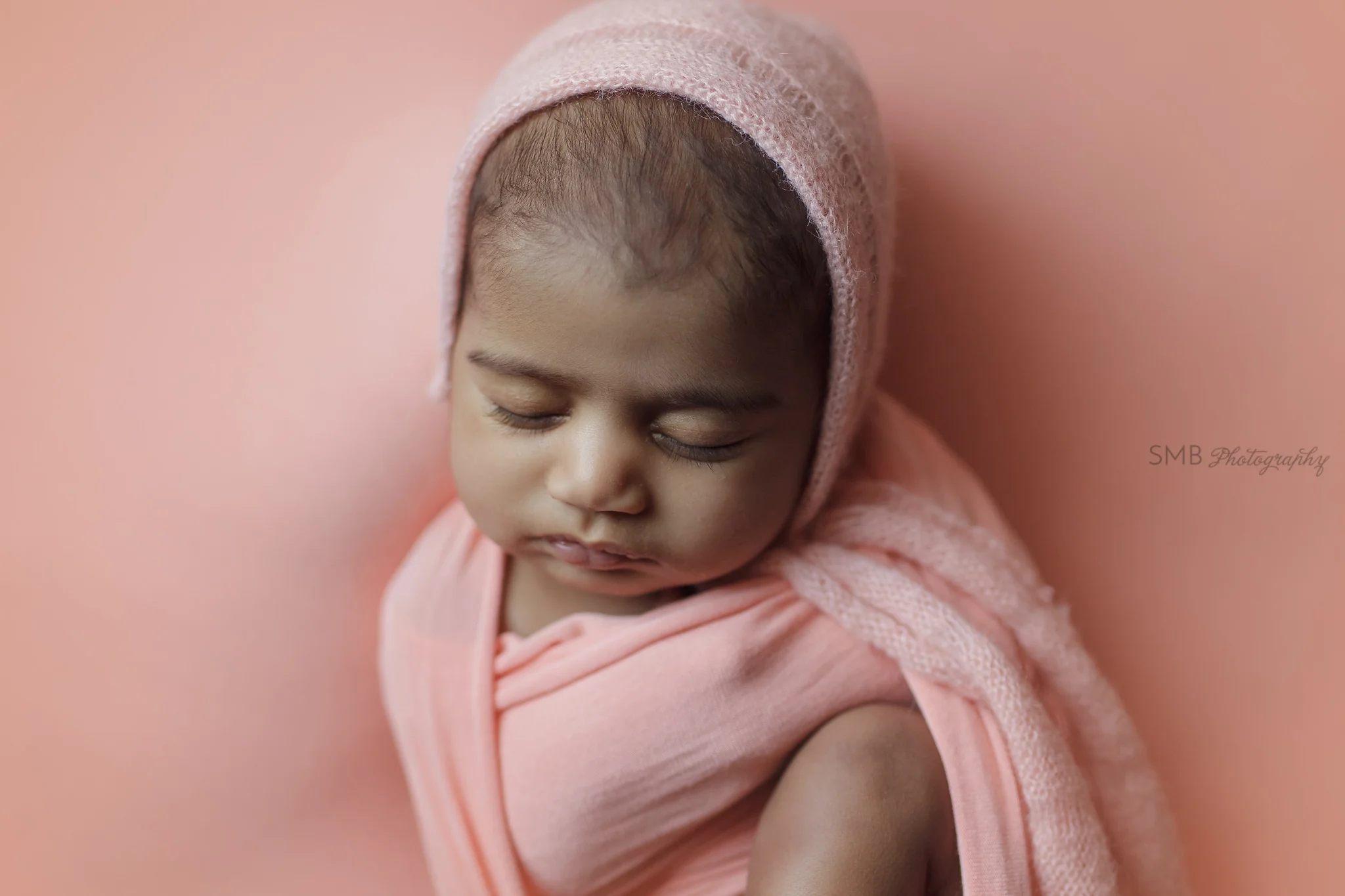 Newborn baby girl sleeping